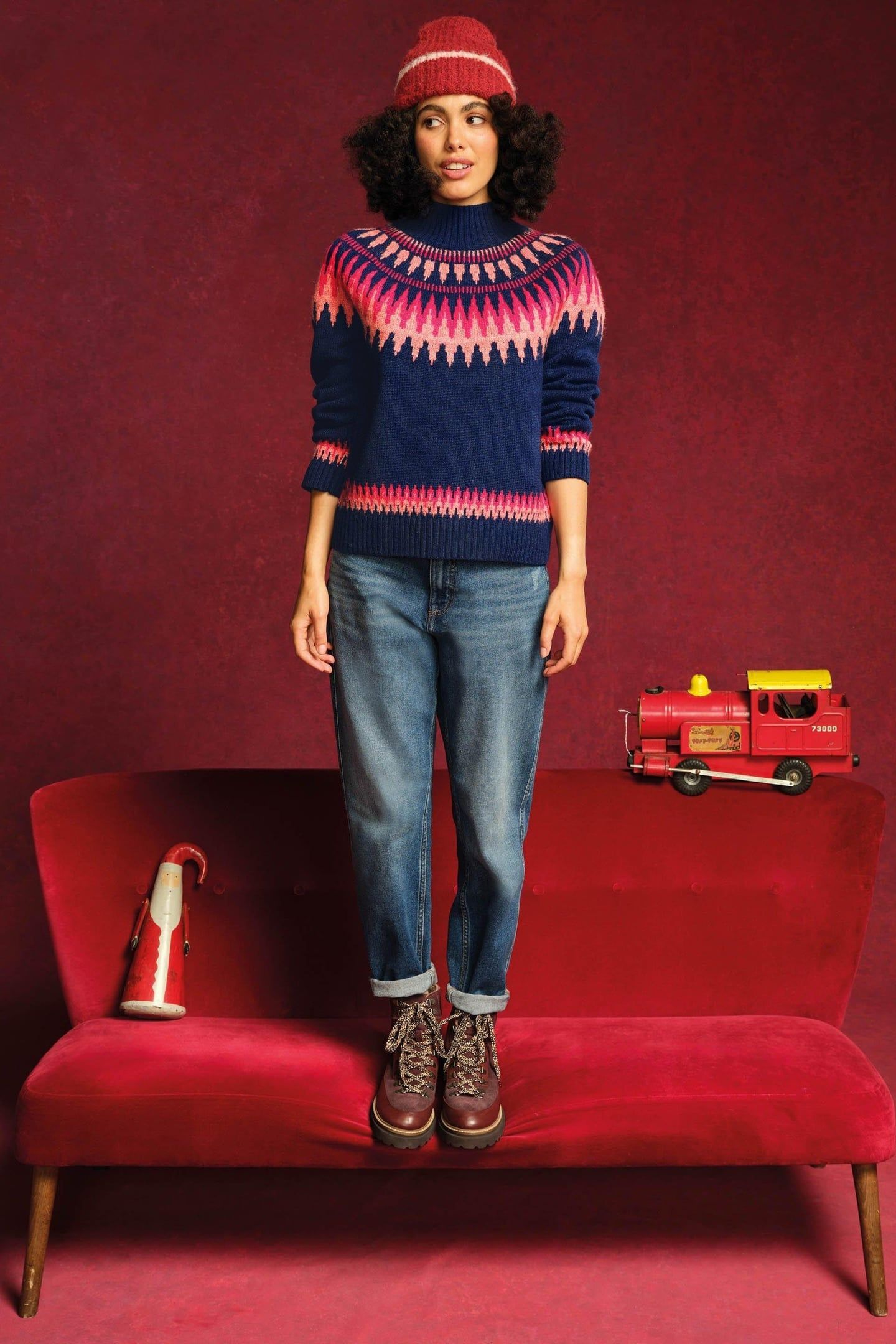 FIONA FAIRISLE JUMPER NAVY MULTI 4