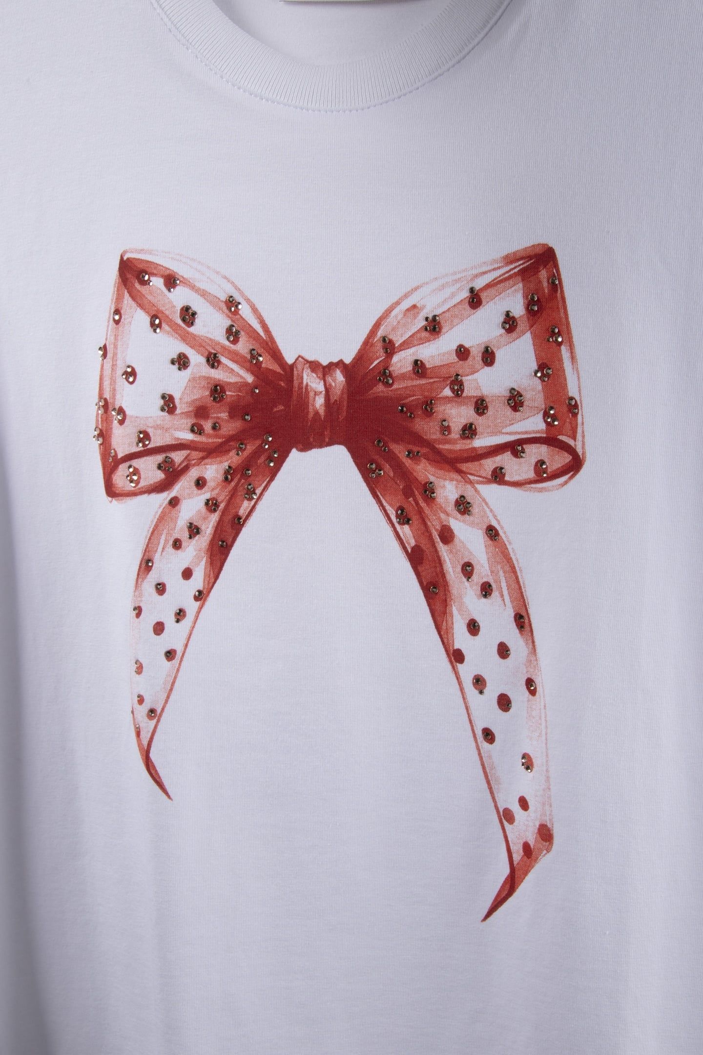 SLIM FIT T-SHIRT "BOW" ORGANIC WHITE 5