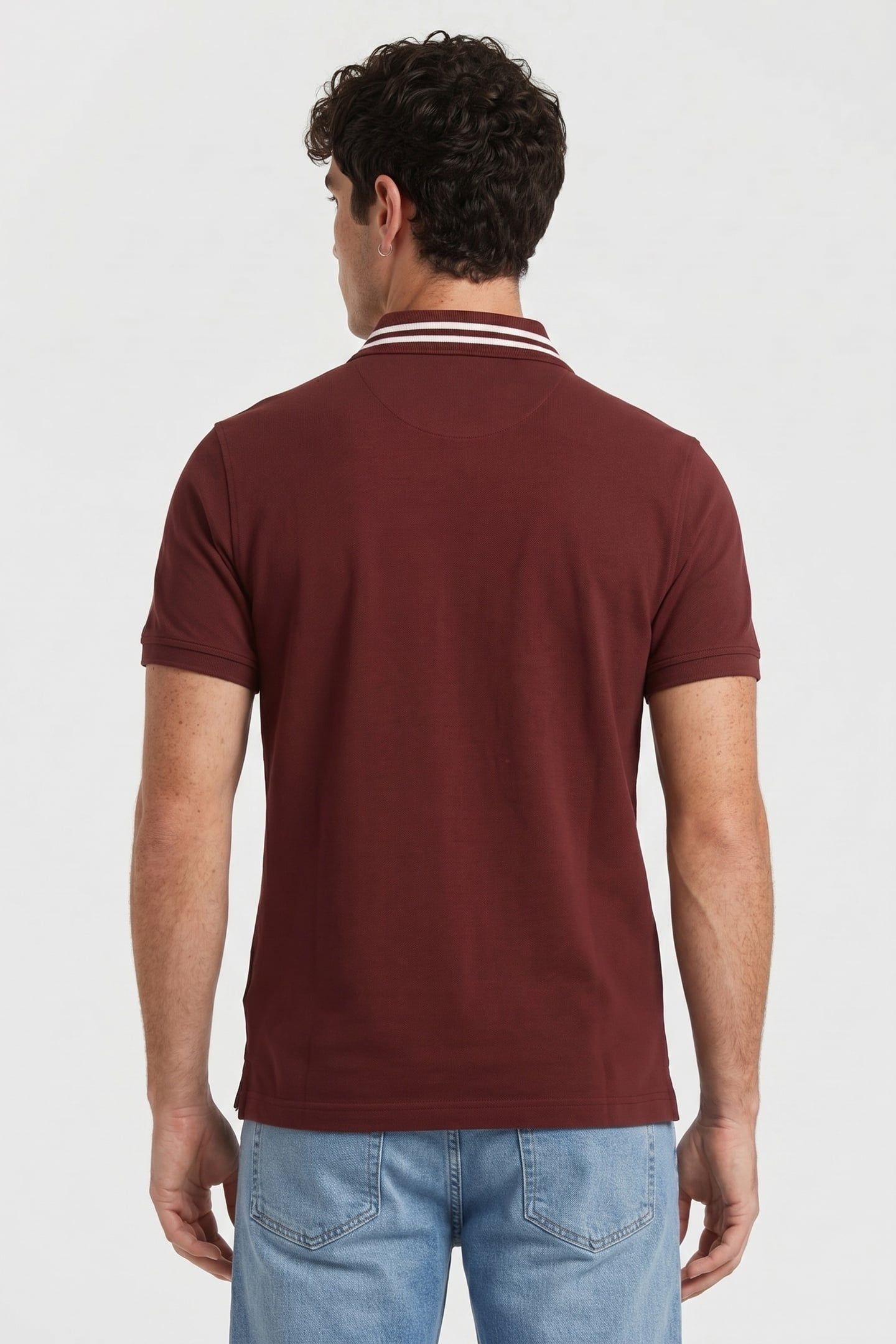 SS MONOGRAM PIQUE POLO MOCHA MOMENT 2