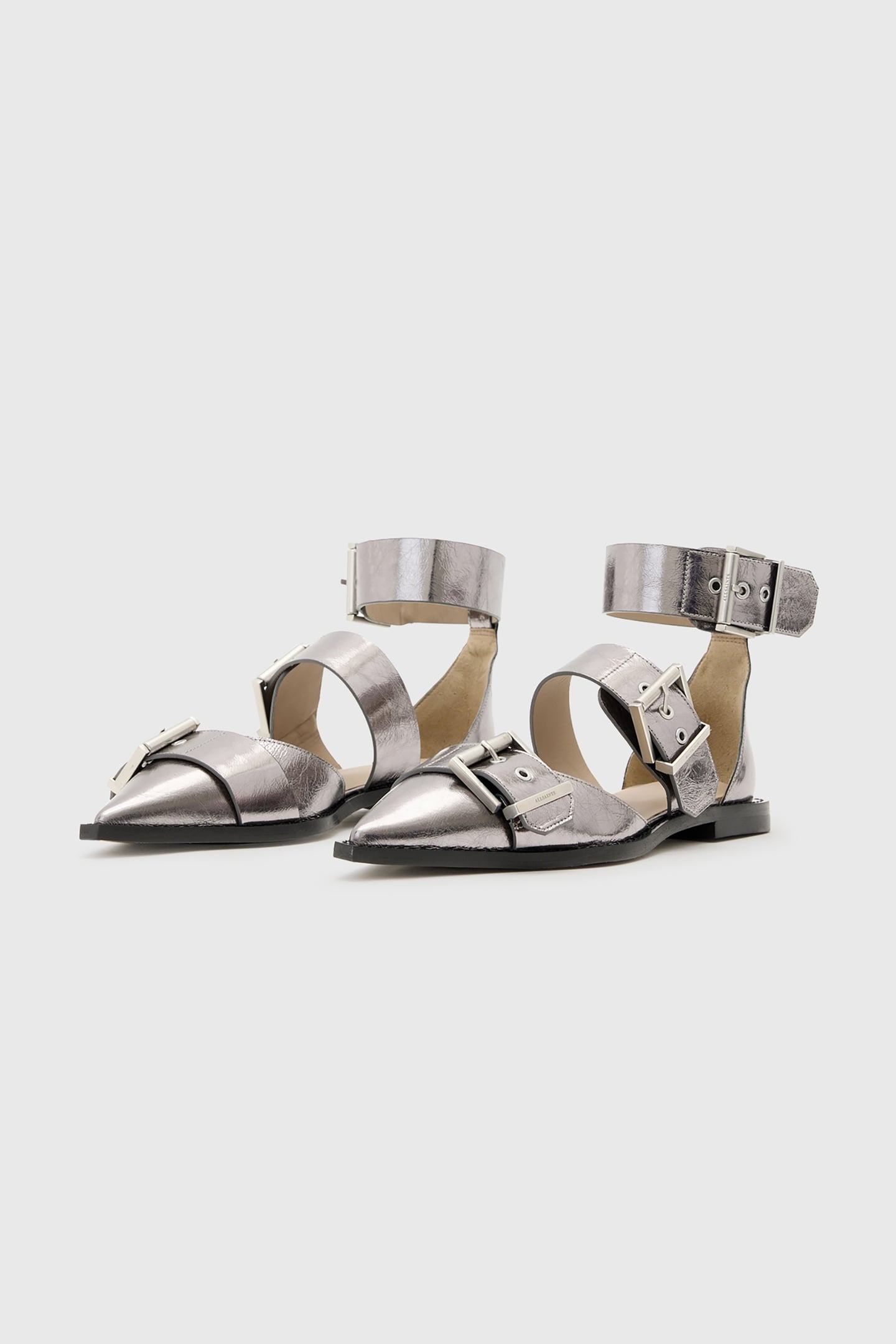 SUTTON METALLIC SHOE GUNMETAL GREY 1