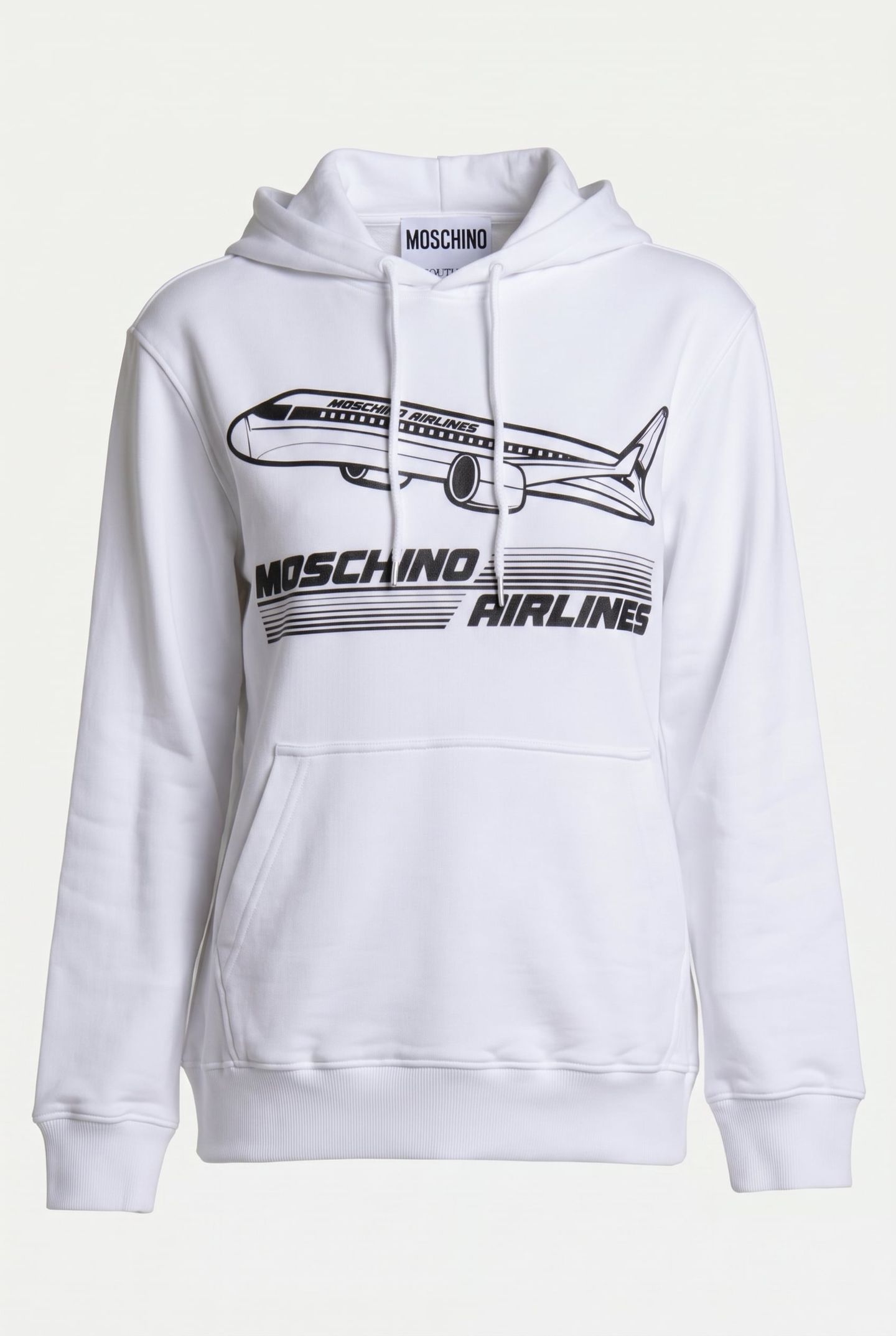 MOSCHINO AIRLINES ORGANIC COTTON SWEATSHIRT WHITE 3