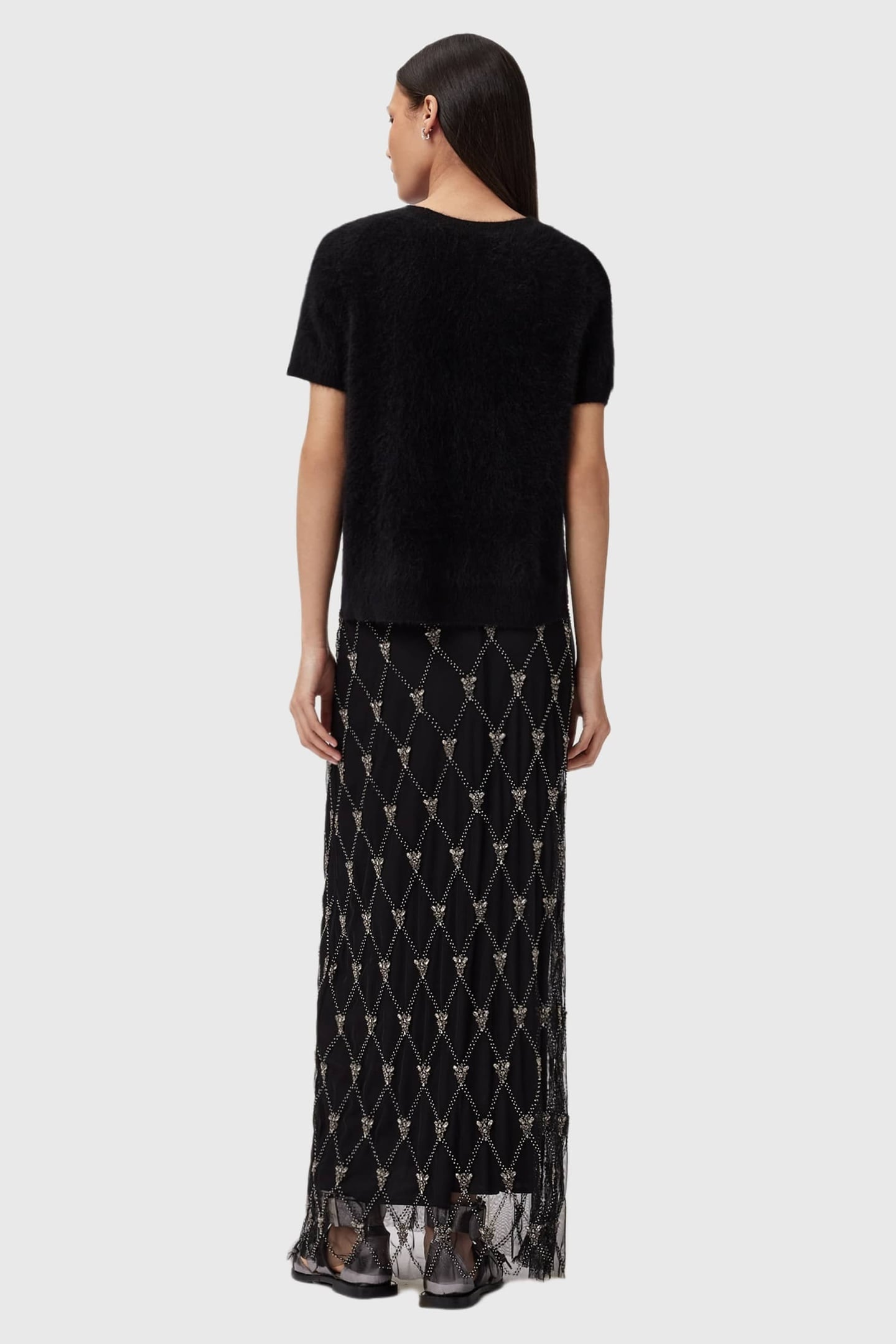 ILKA EMB SKIRT BLACK 4