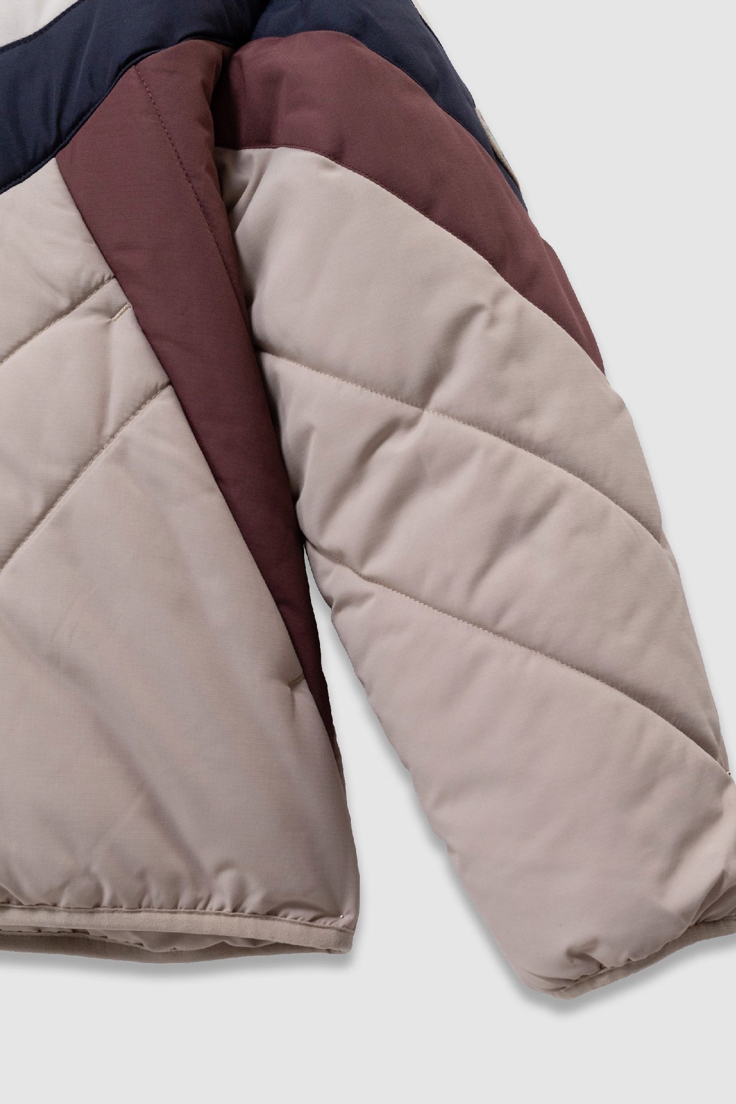 BEIGE PADDED JACKET IN TWO-TONE STRIPES 7