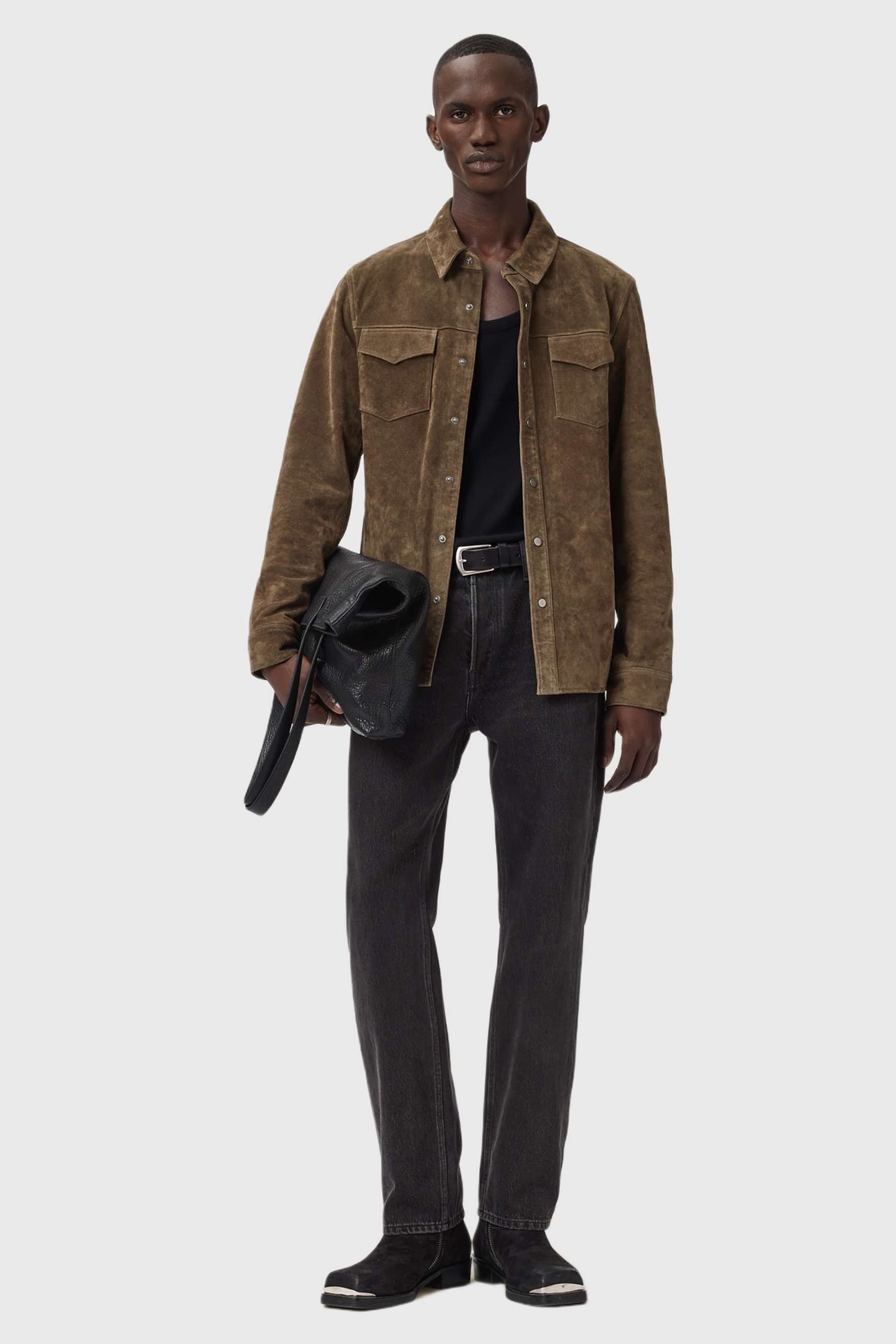 SULLY SUEDE SHIRT BAKER BROWN 2