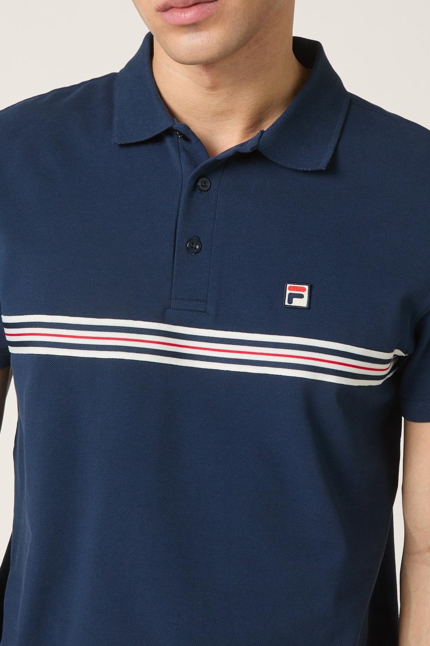 DIECIMO REGULAR HERITAGE TAPE POLO SHIRT BLACK IRIS 4