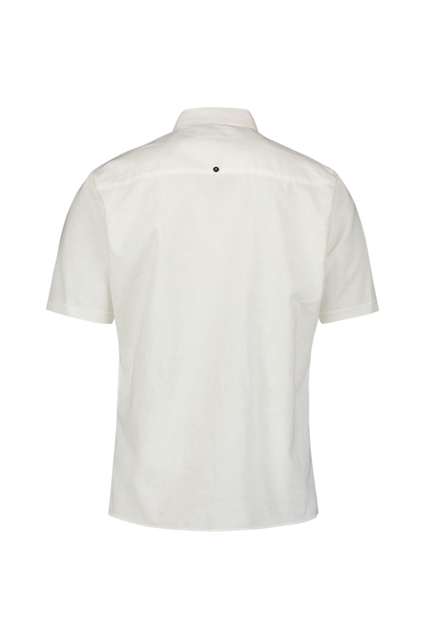SHIRT SHORT SLEEVE SOLID WITH LINEN WHITE 5