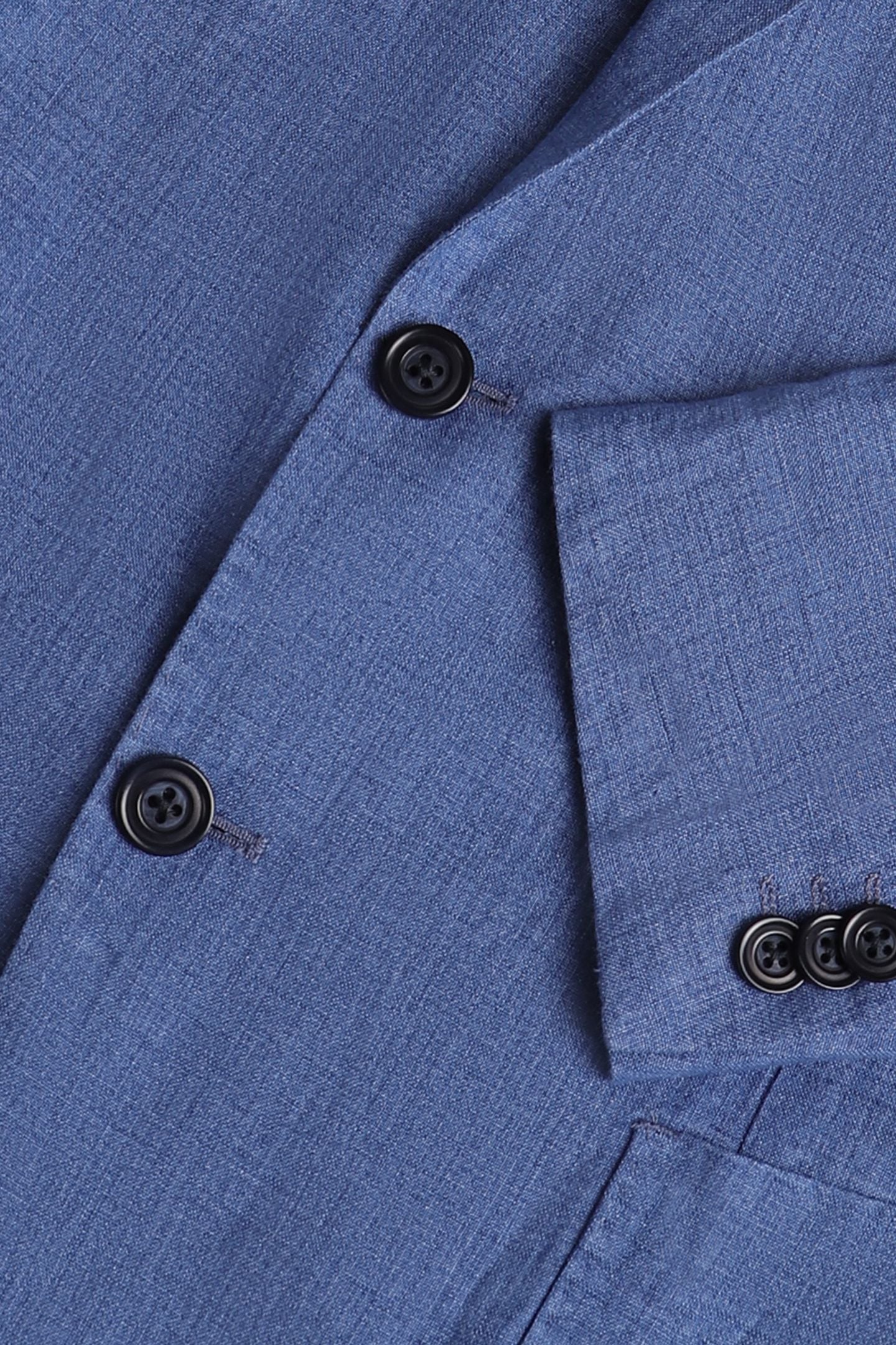 LINEN SINGLE-BREASTED BLAZER DENIM BLUE 6