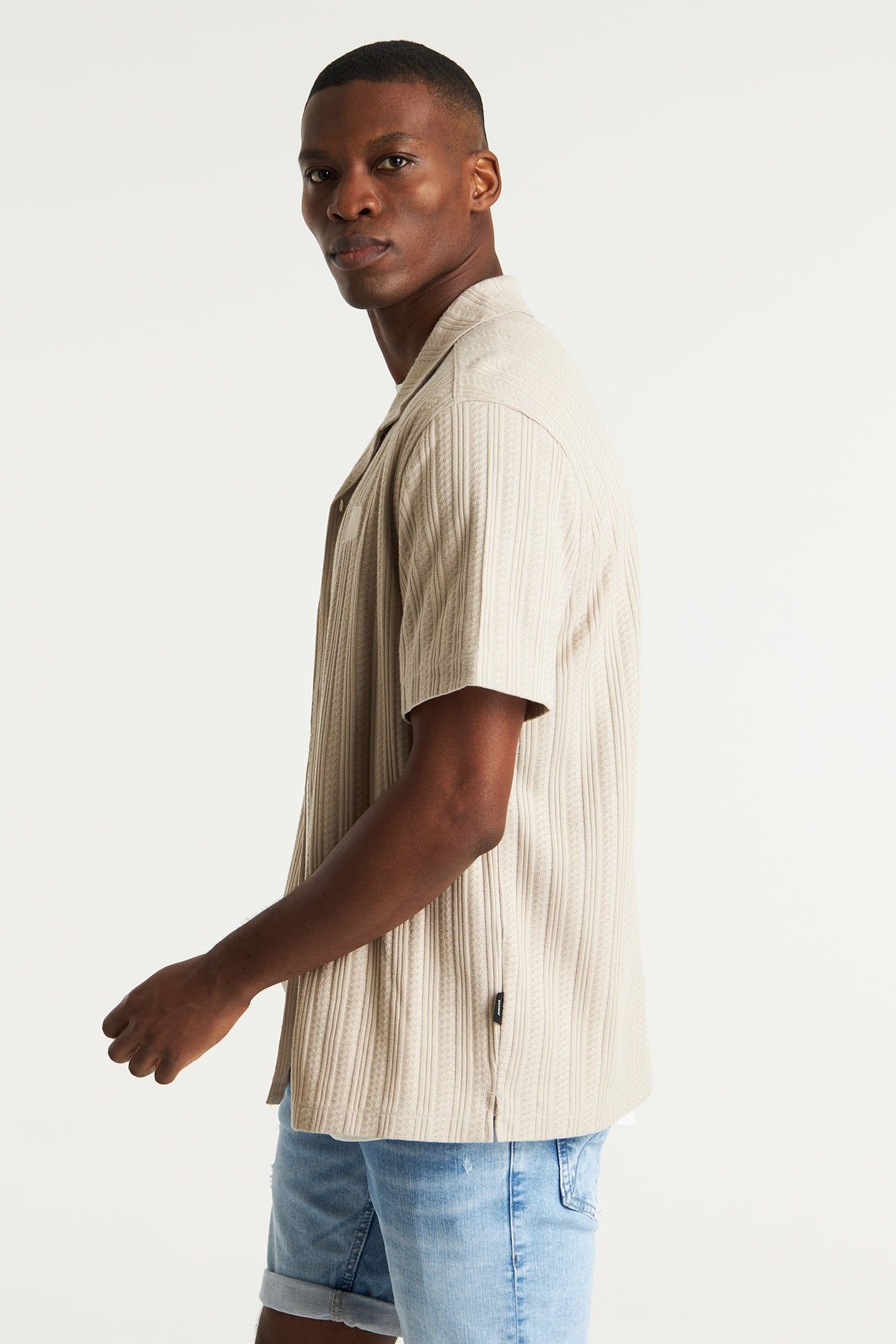 DOBY POINT SHIRT SHORT SLEEVE SILVER LINING 3