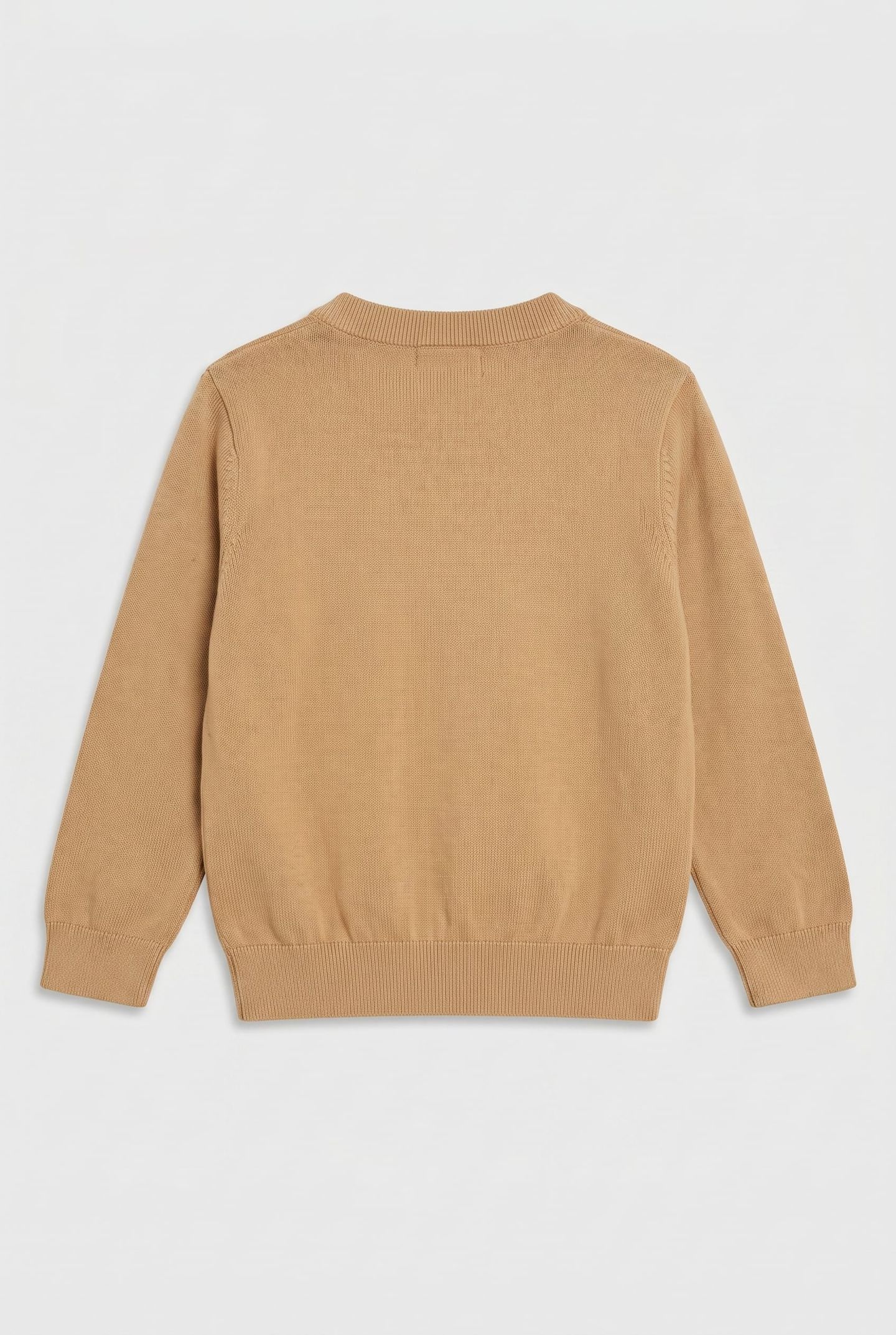BOYS QUILTED MONOGRAM SWEATER SANDY BEIGE 3