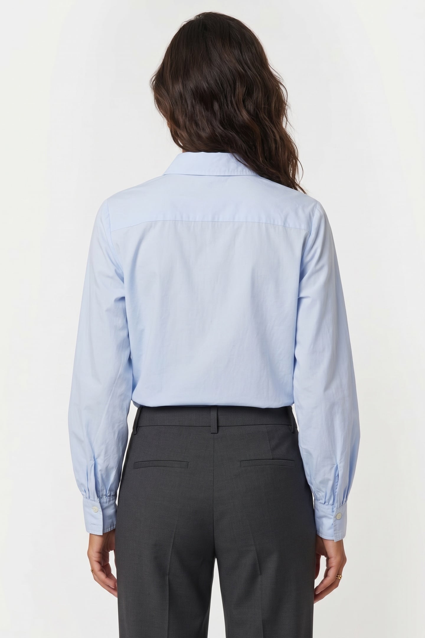 BALLOON SLEEVE SHIRT COTTON SKY BLUE 2