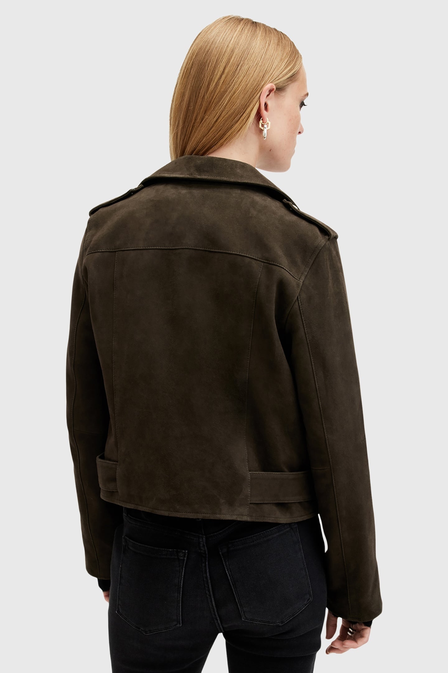 SUEDE BALFERN BIKER TARMAC GREEN 6