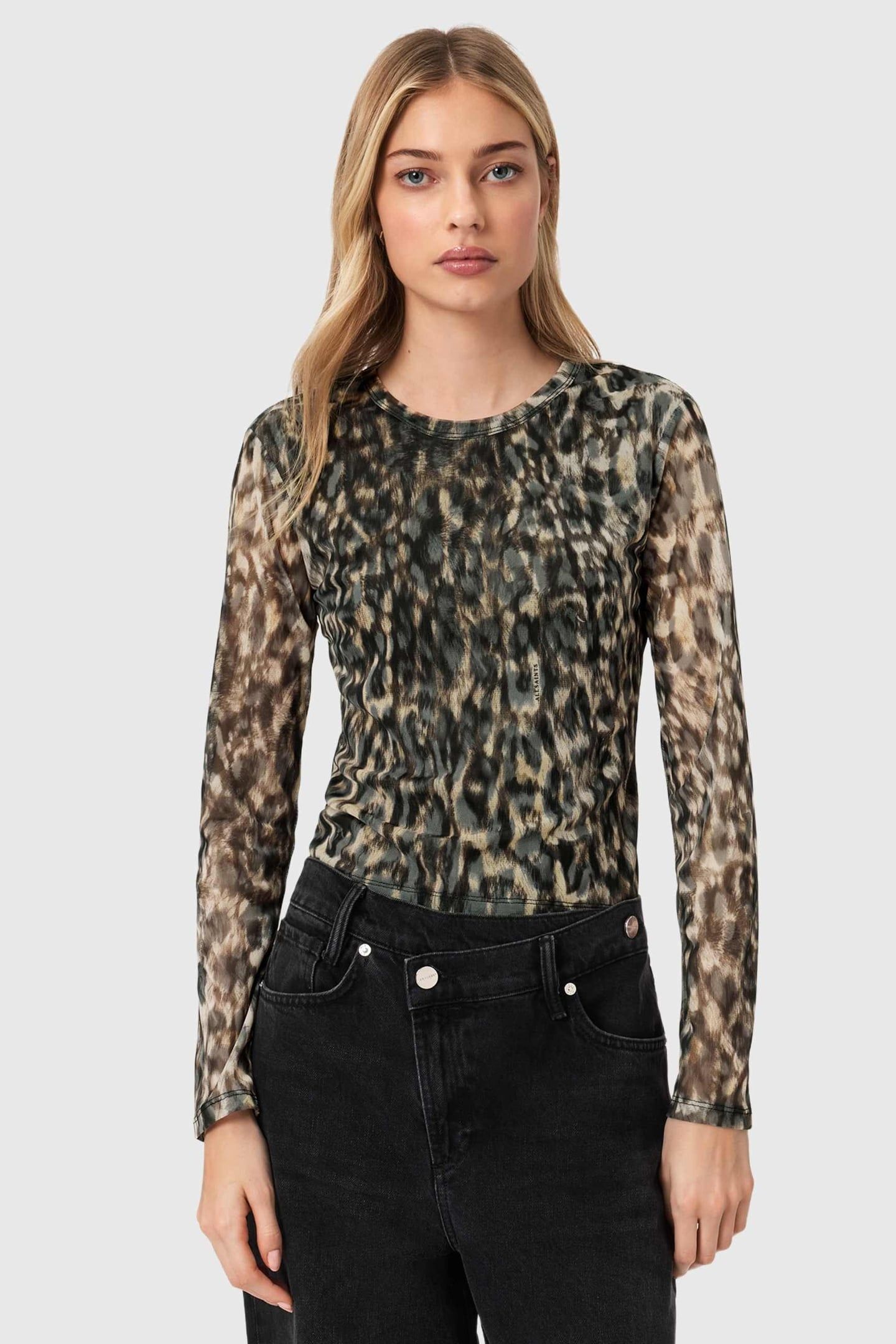ELLIE MESH LS TEE LEPPO BROWN 3