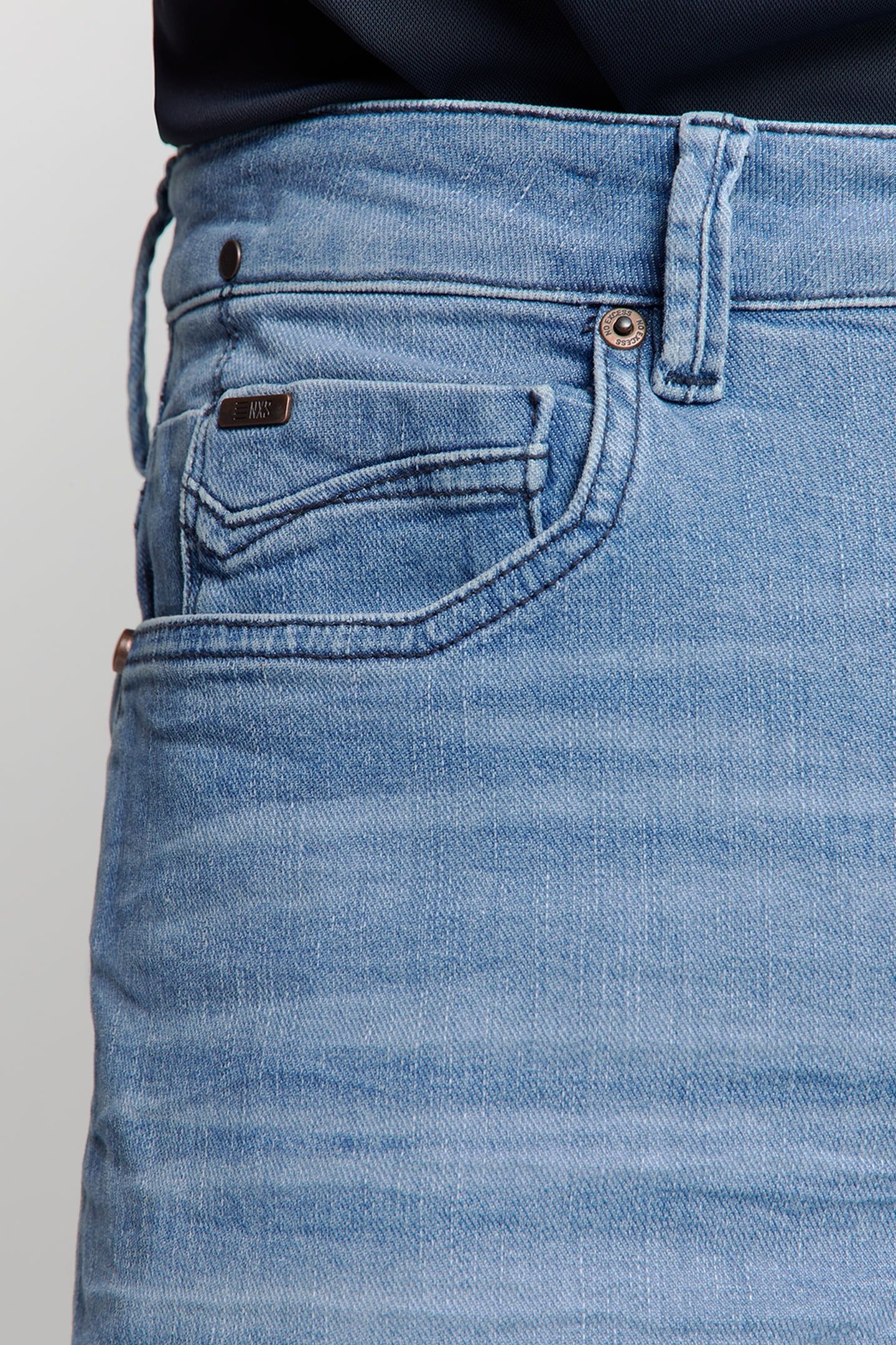 SHORT DENIM STRETCH BLEACH DENIM 7