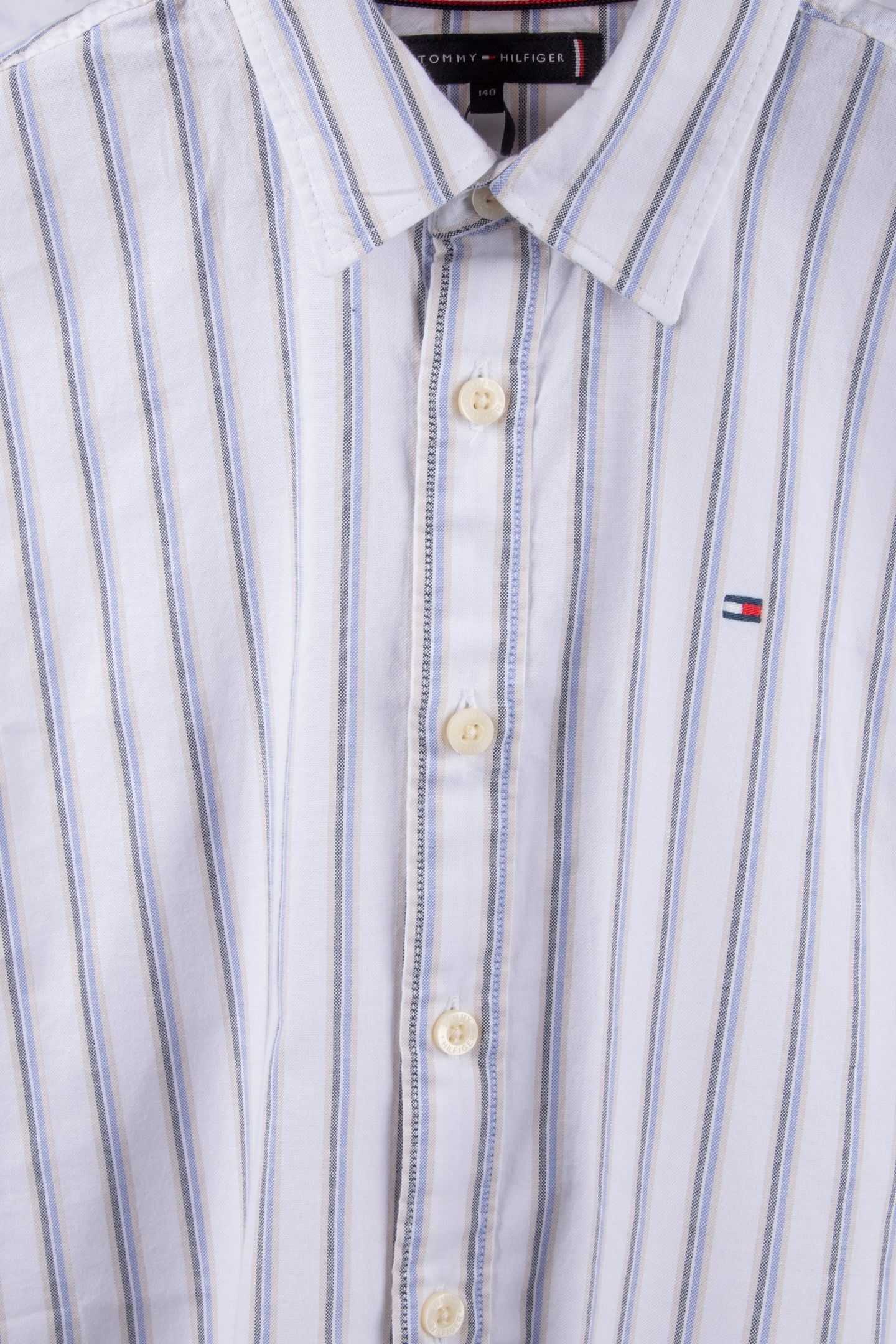 BOYS FLEX STRIPE SHIRT WHITE STRIPE 4