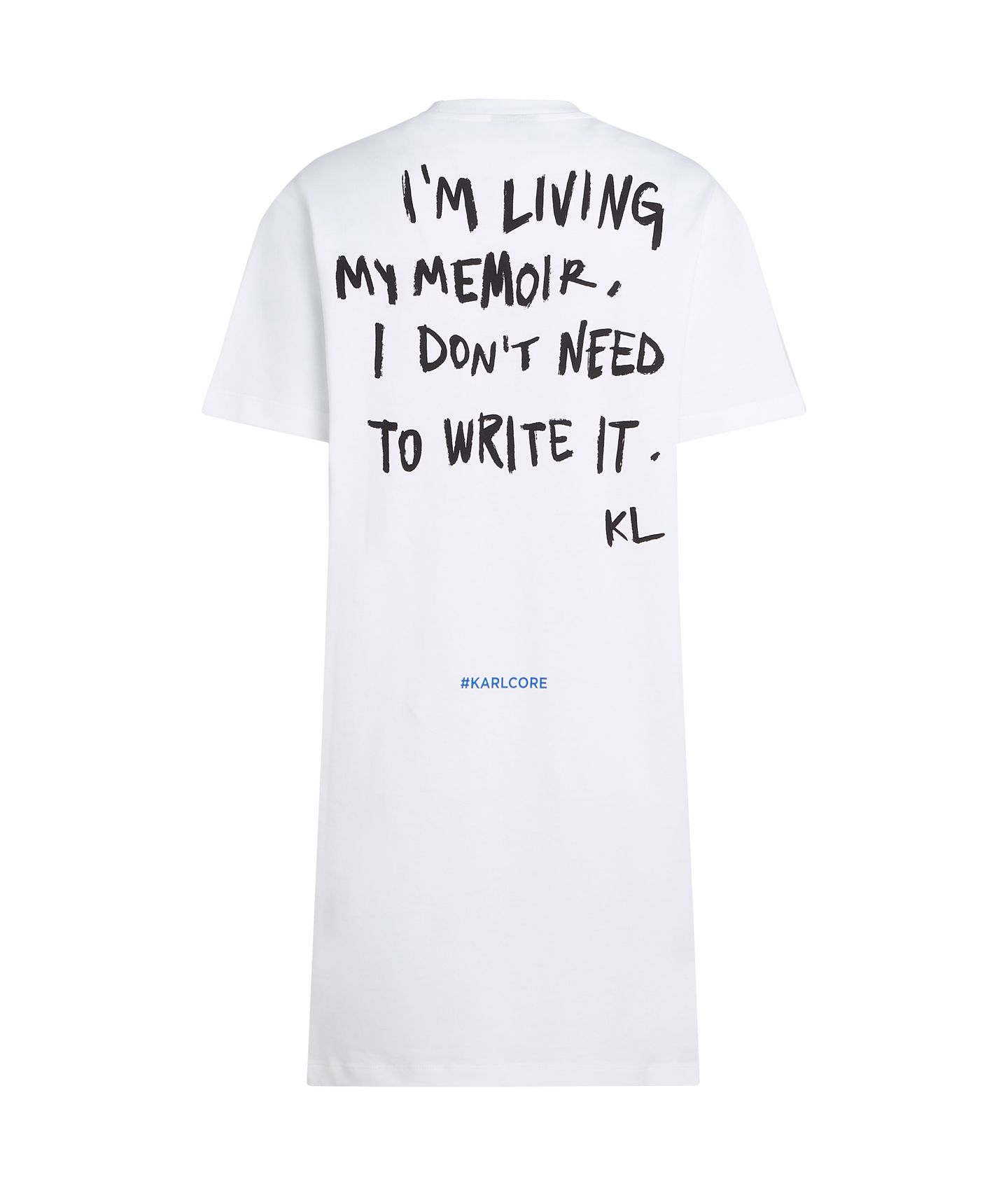 KLJ KARLISM TEE DRESS WHITE 4