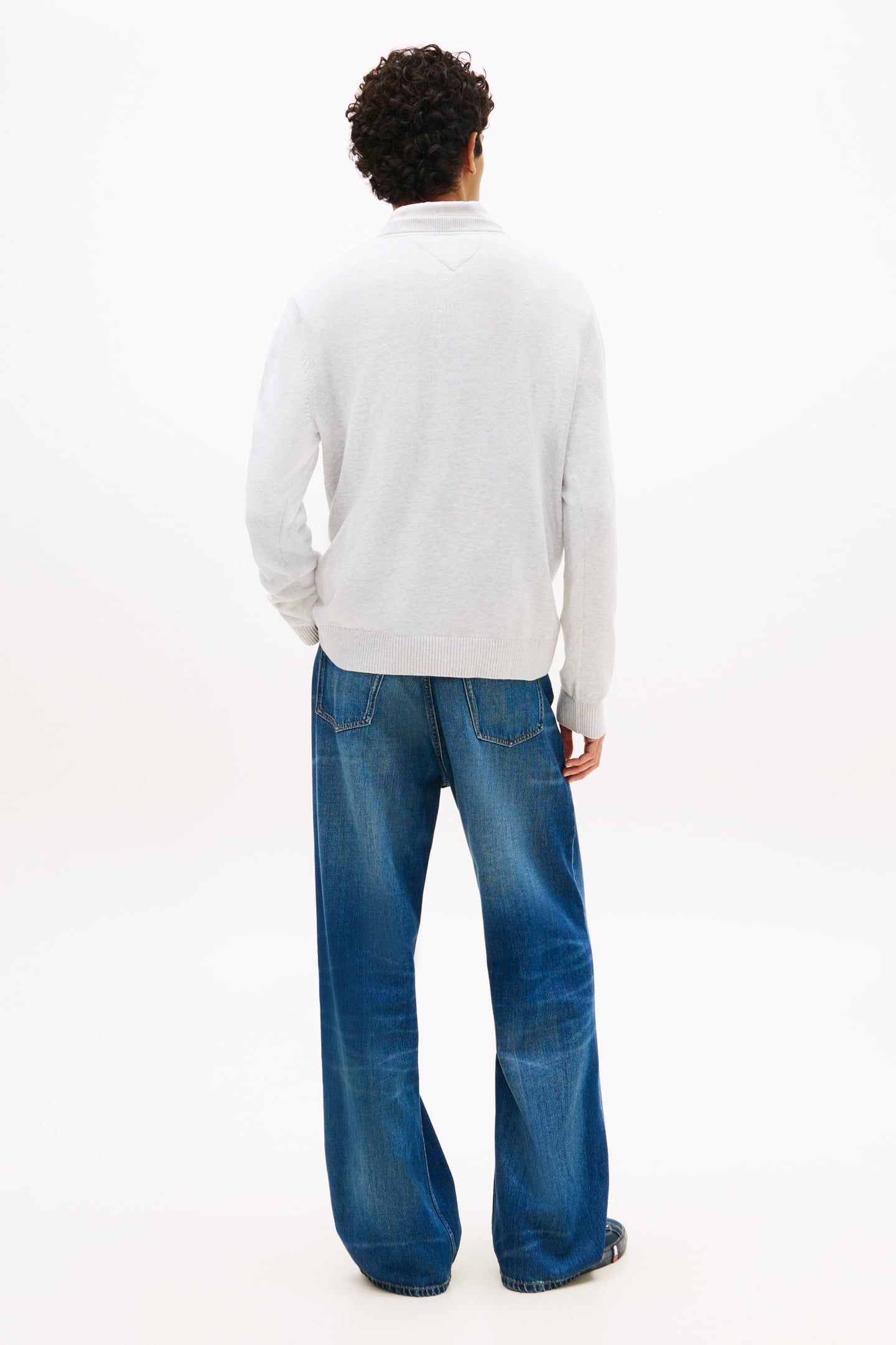 TJM SLIM ESSENTIAL LIGHT SWEATER ICE GREY HEATHER 3