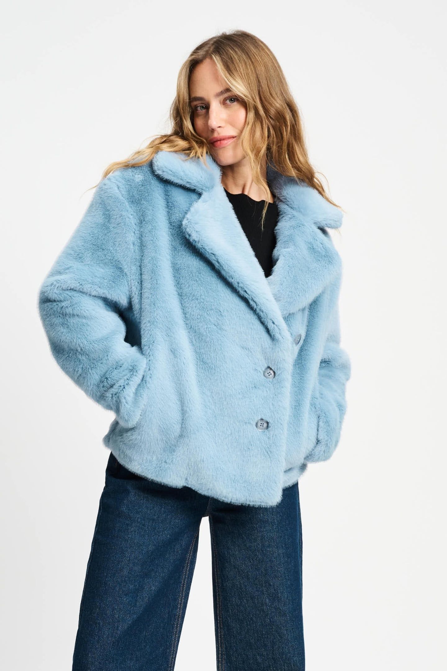 COAT - FUR MISTY BLUE 4