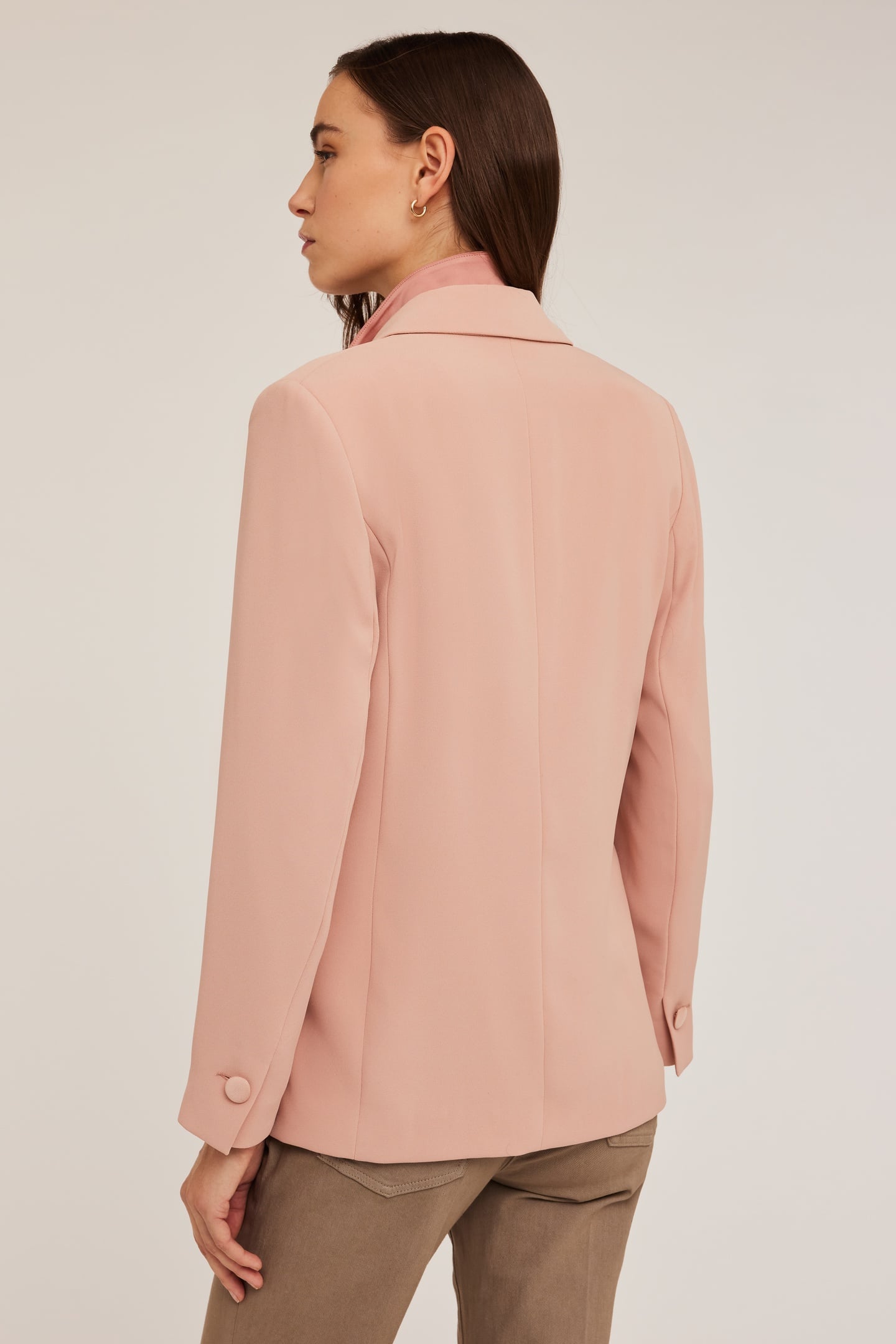 DOUBLE-BREASTED OVERSIZED BLAZER POWDER PINK 2