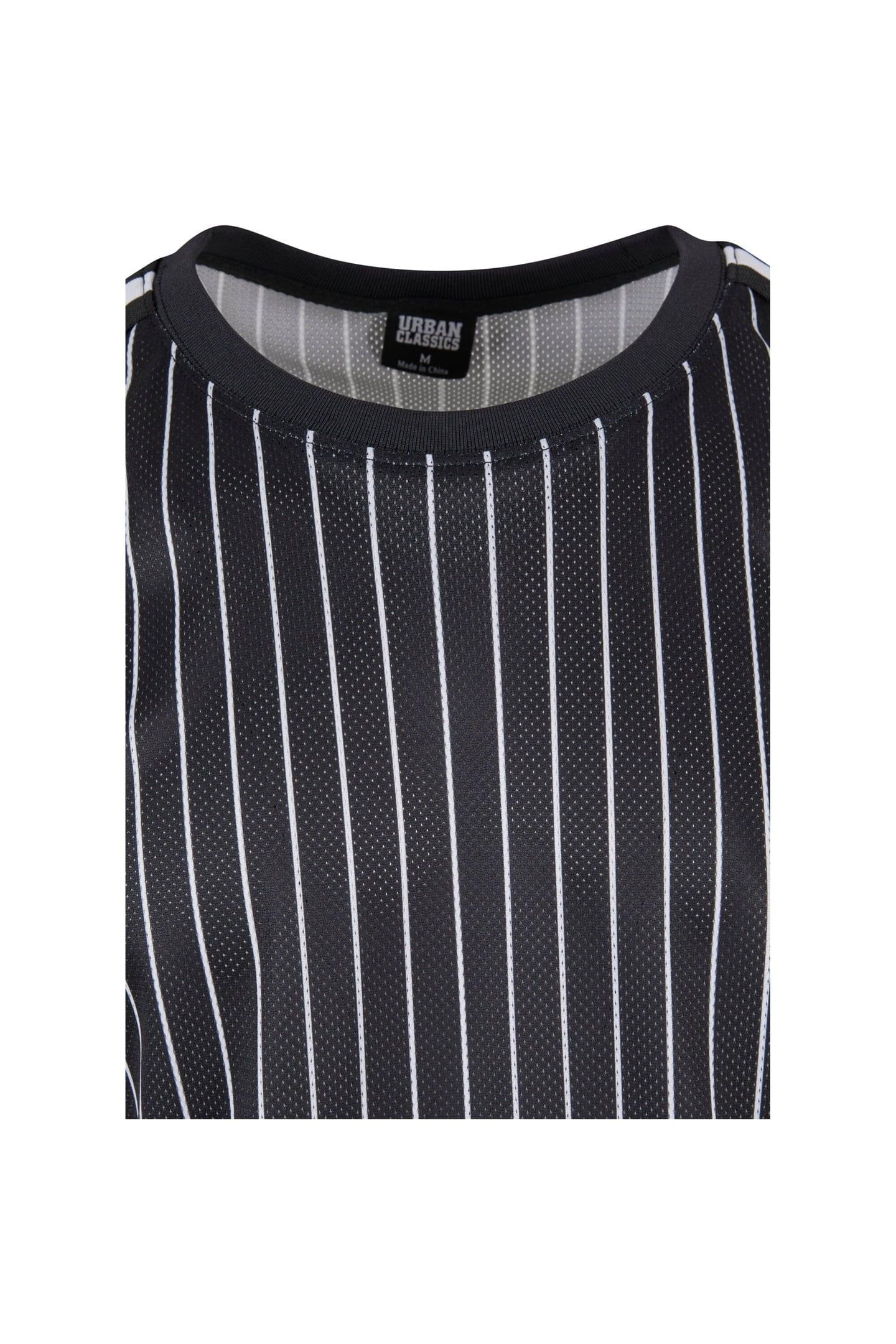 OVERSIZED STRIPED MESH TEE BLACK/WHITE 3