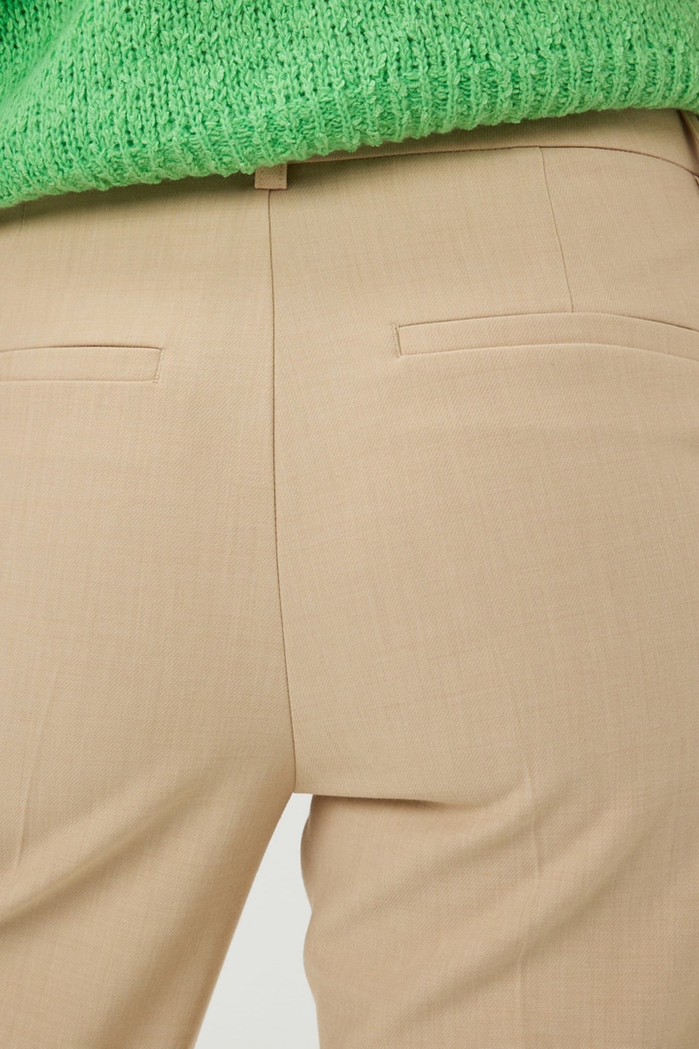 TROUSERS STRAIGHT LEG MELANGE SAND 7
