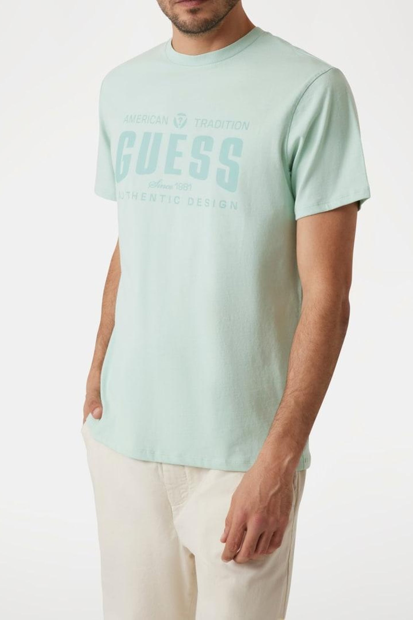 GUESS ECO SS BSC GUESS TRADITI MINTY MIST MULTI 1
