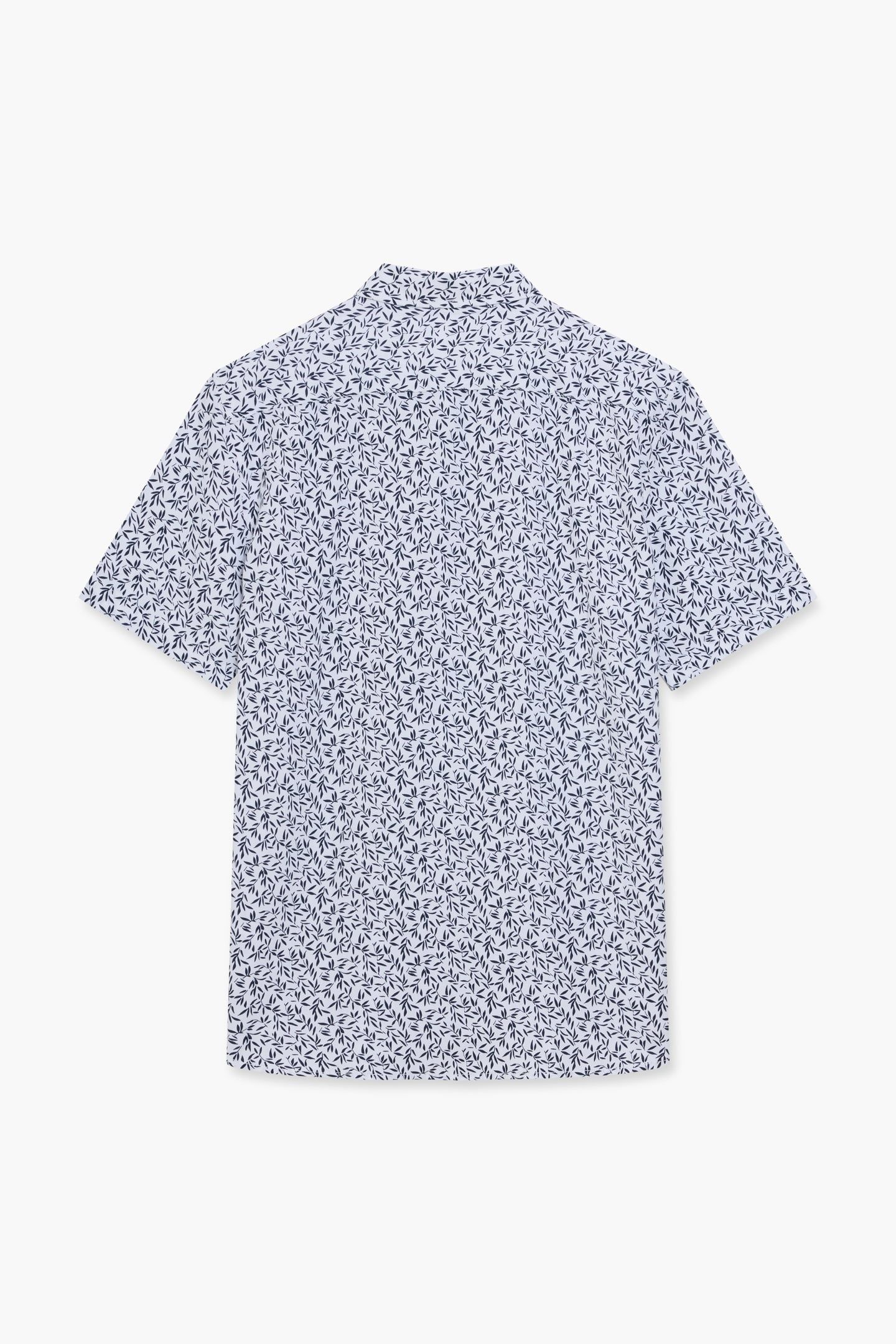 LINEN LEAF SS WHITE/MARINE 3