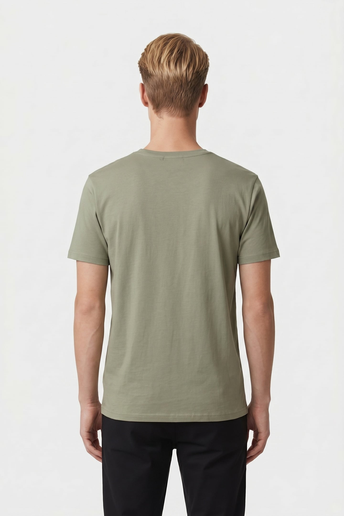 T-SHIRT CREWNECK SOLID BASIC GREEN 2