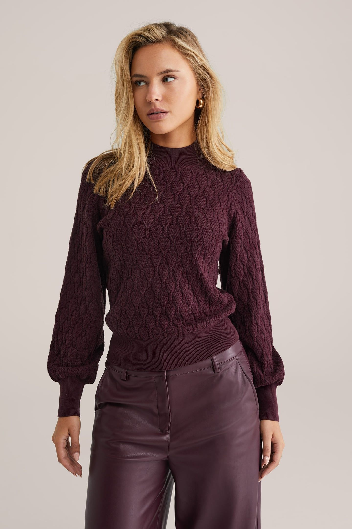 KNITTED PULLOVER VINTAGE RED 1