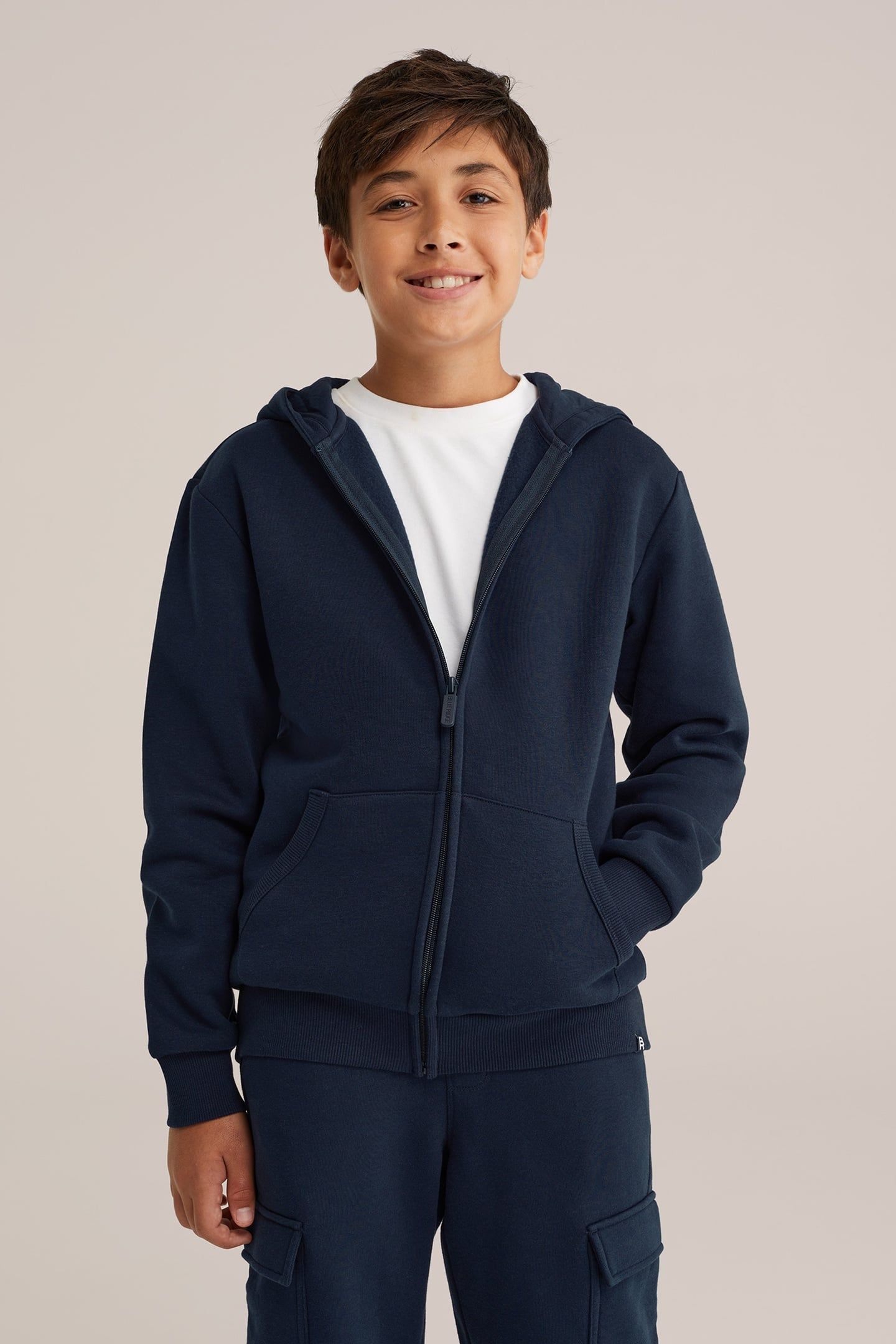 CARDIGAN WITH HOOD NAVY BLUE 1