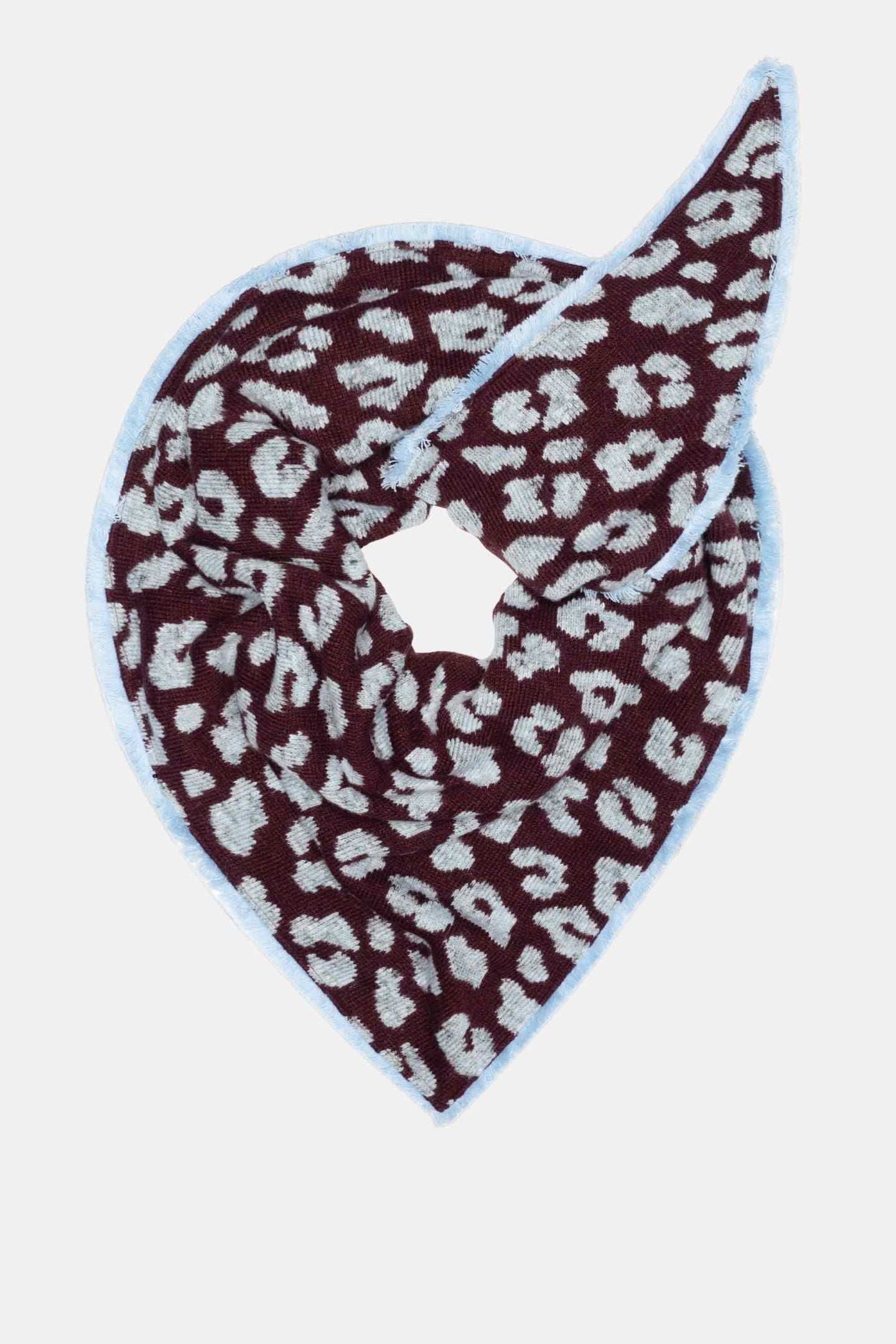 SHAWL - LEOPARD PLUM 2