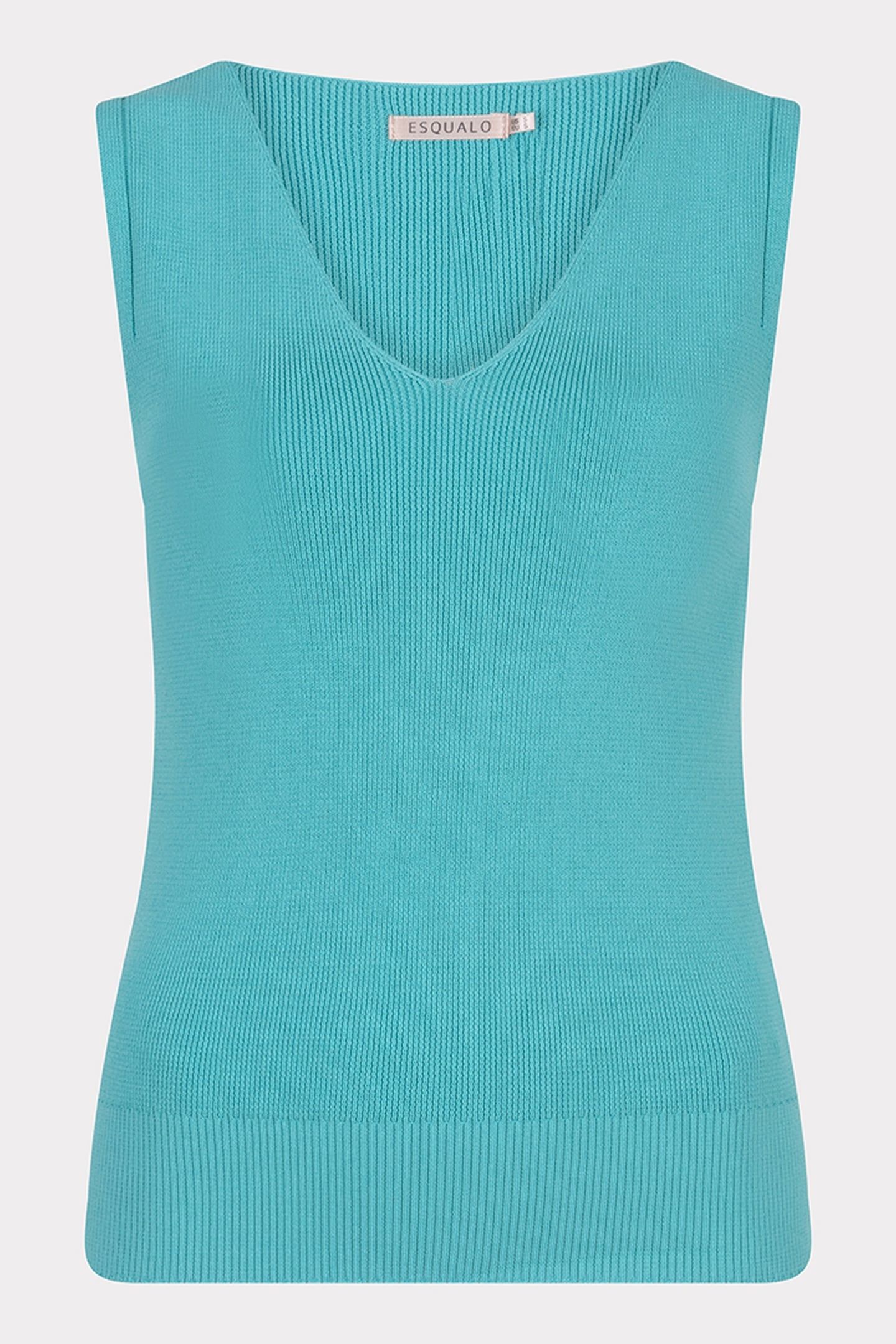 TOP RIB V-NECK LAGOON 4