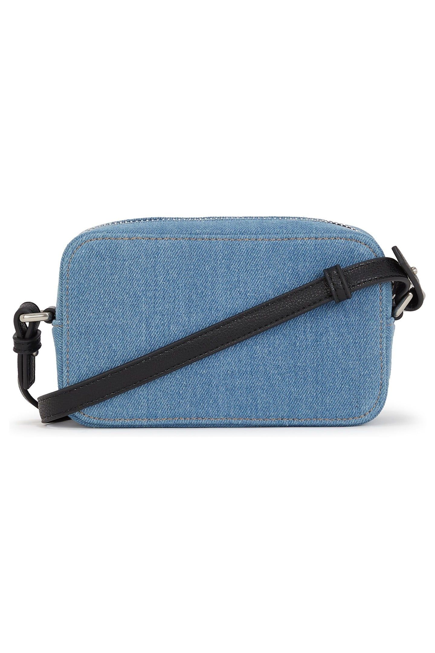 LOGO SMALL DENIM CAMERA BAG BRIGHT BLUE MARBLE 4