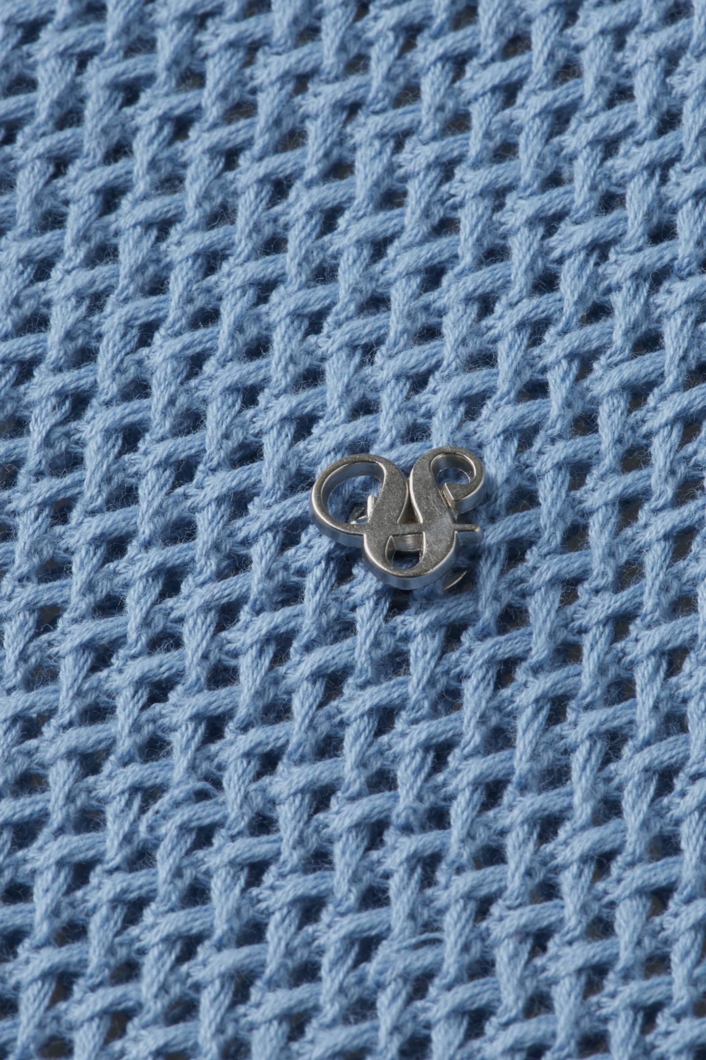 CROCHET POLO FADED DENIM 7