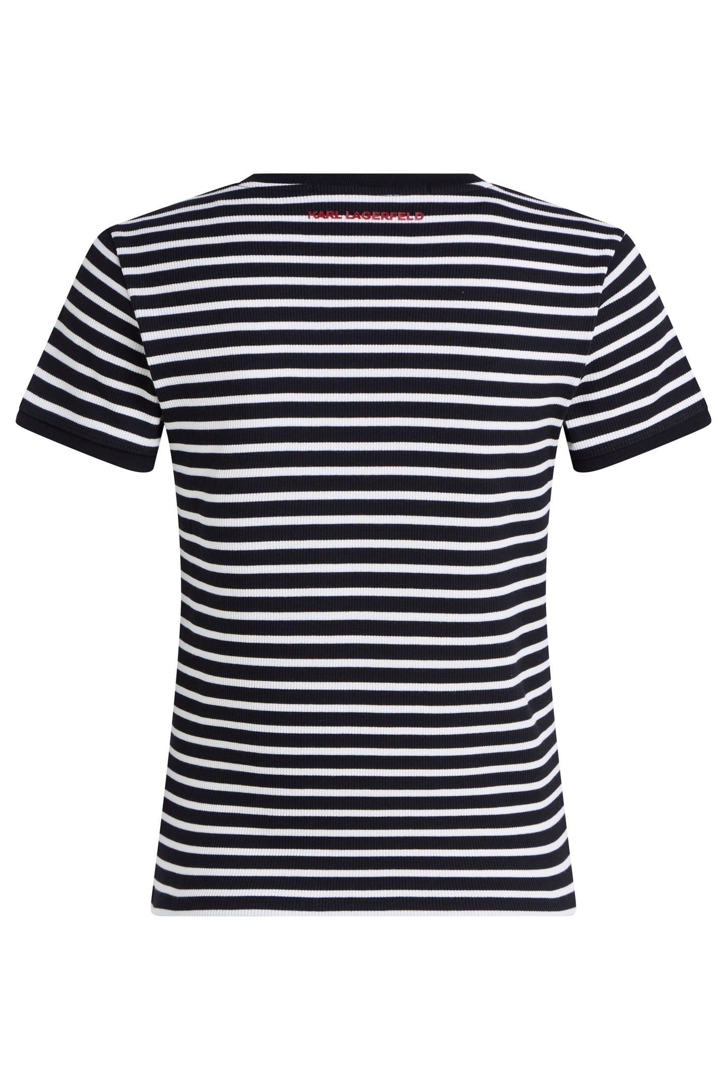 IKON PATCH STRIPED RIB TSHIRT BLACK-CANNOLI CREAM 6