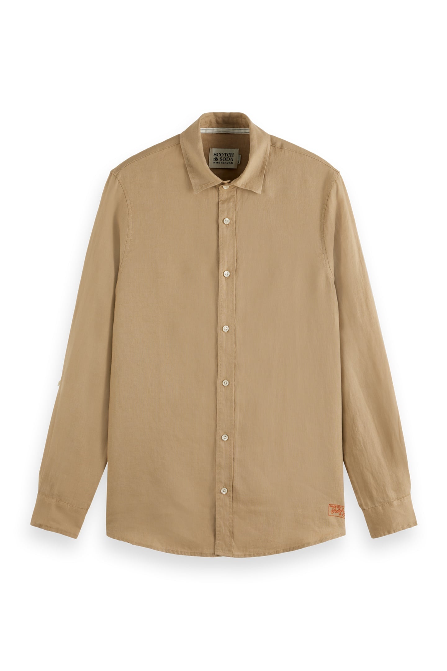 REGULAR-FIT LINEN SHIRT TANNIN 2