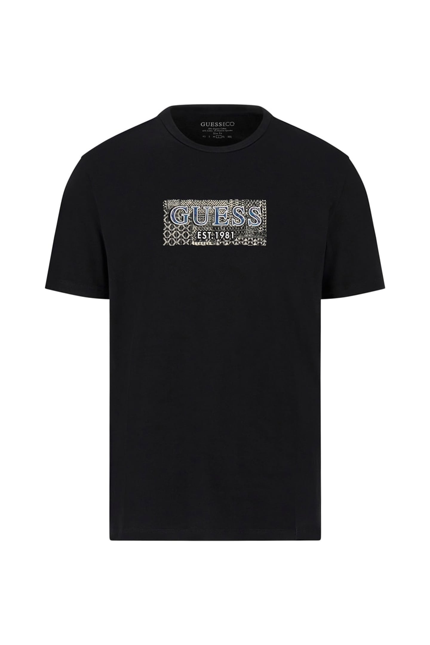 GUESS ECO SS CN GUESS BOX TEE JET BLACK A996 6