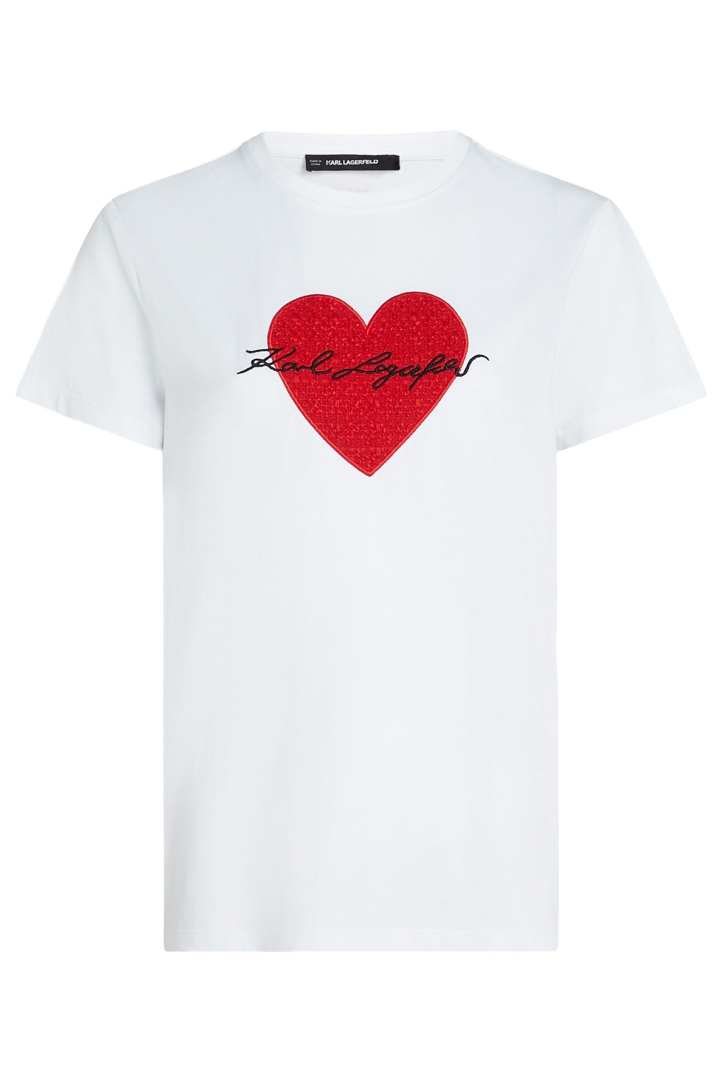 SIGNATURE HEART BOUCLE T-SHIRT WHITE 1
