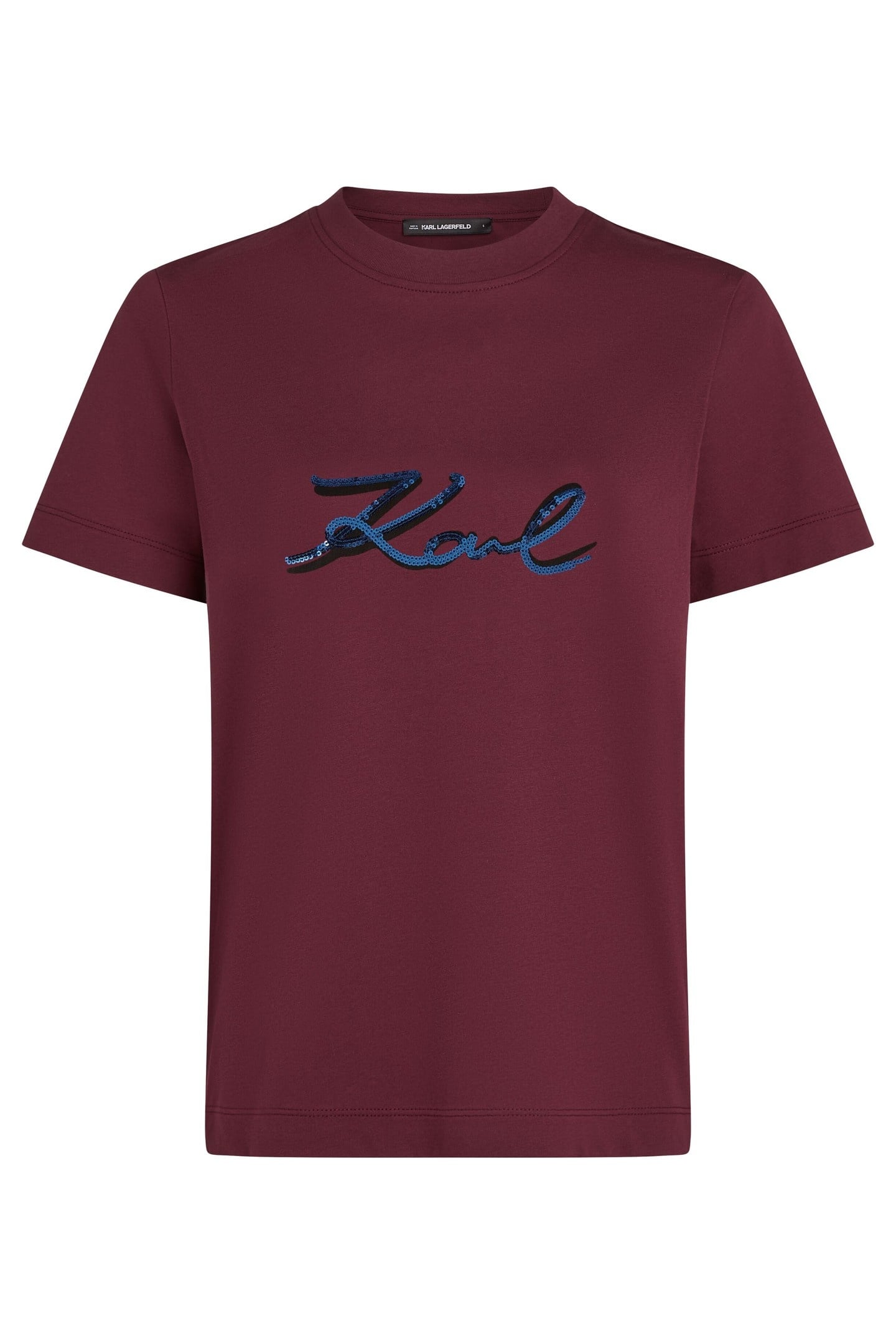 SIGNATURE SEQUINS T-SHIRT WINDSOR BURGUNDY 4