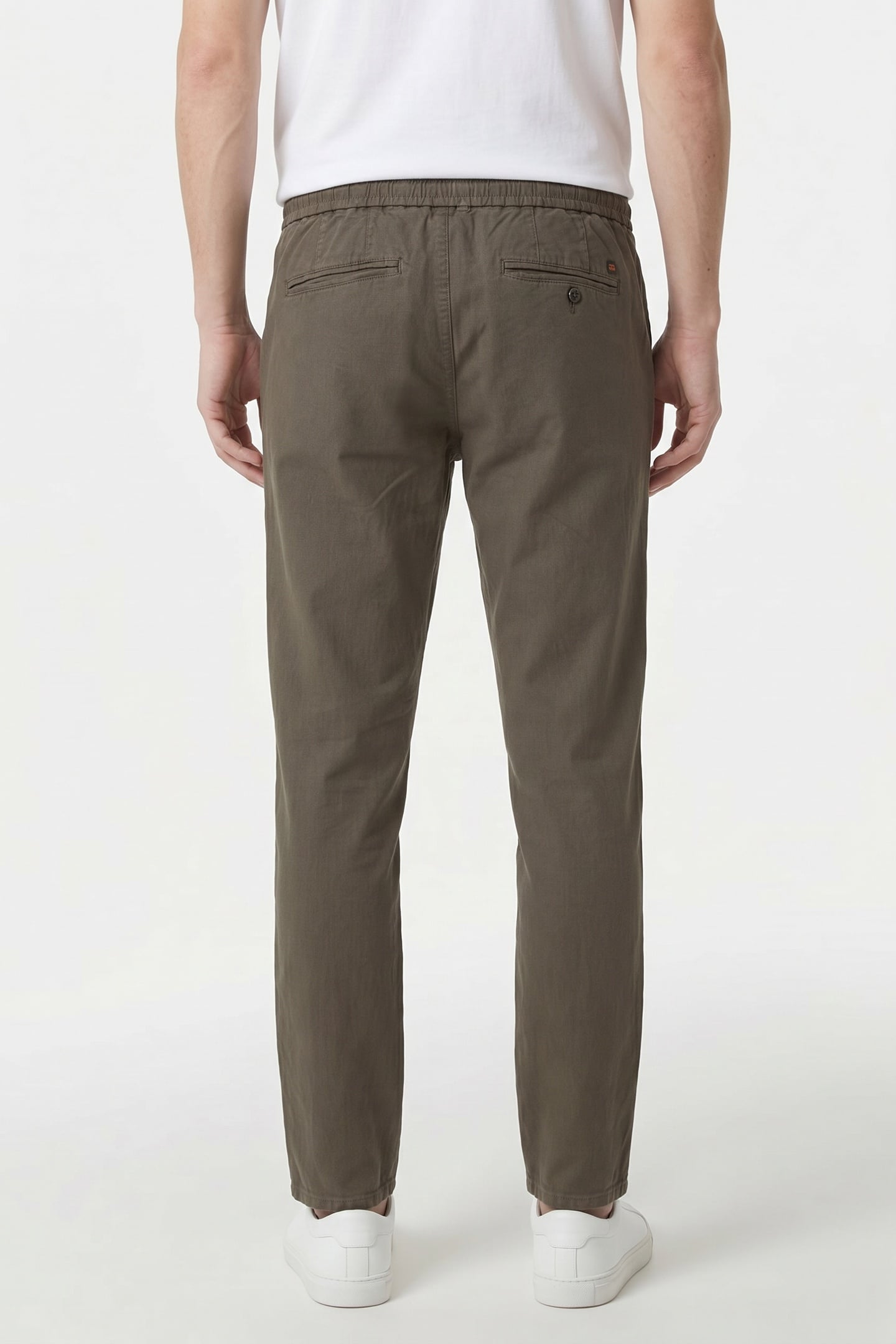 PANTS WITH LINEN GARMENT DYED DARK MOSS 2