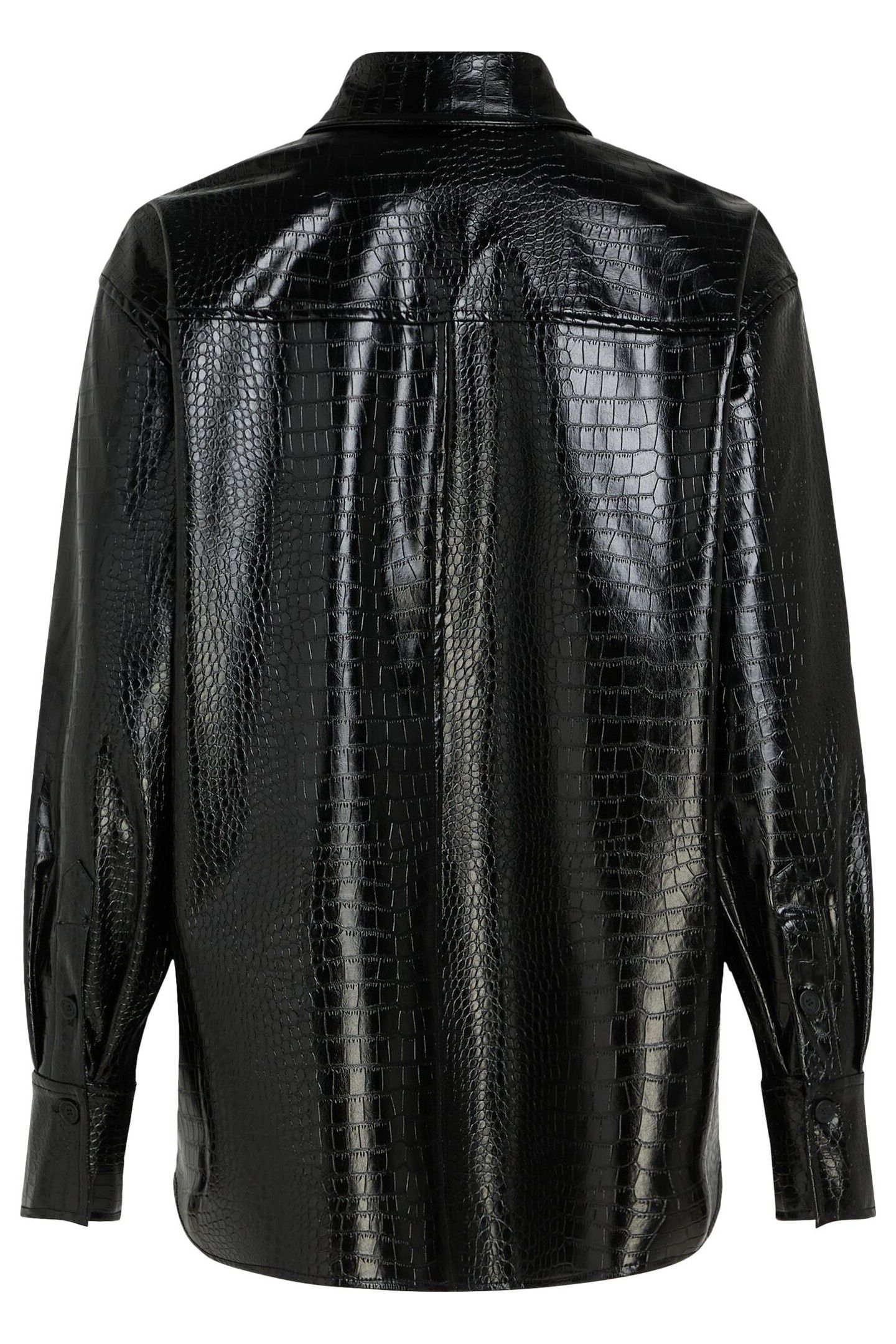 FAUX LEATHER SHIRT BLACK 4