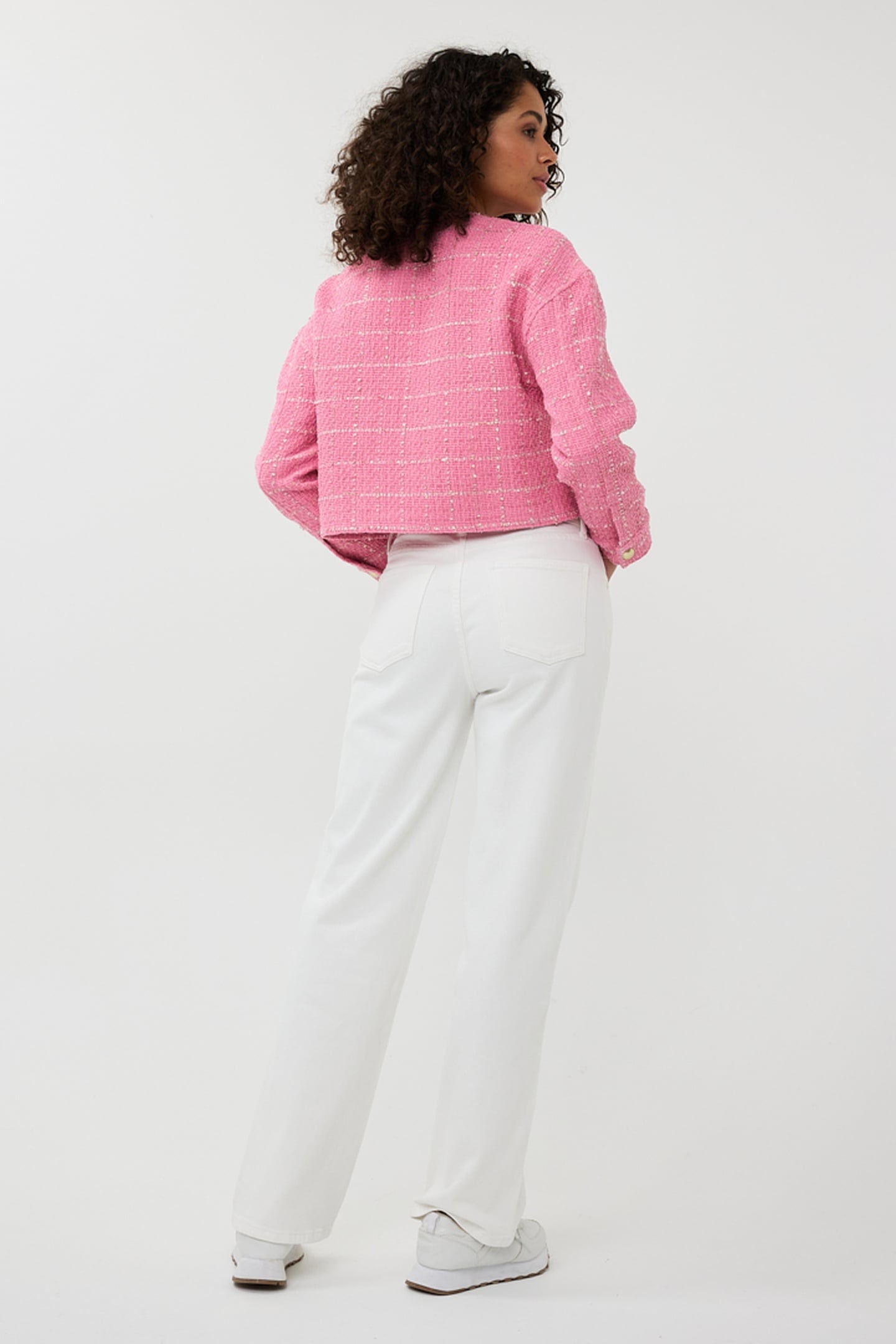 JACKET CROPPED BOUCLE ROSE 5