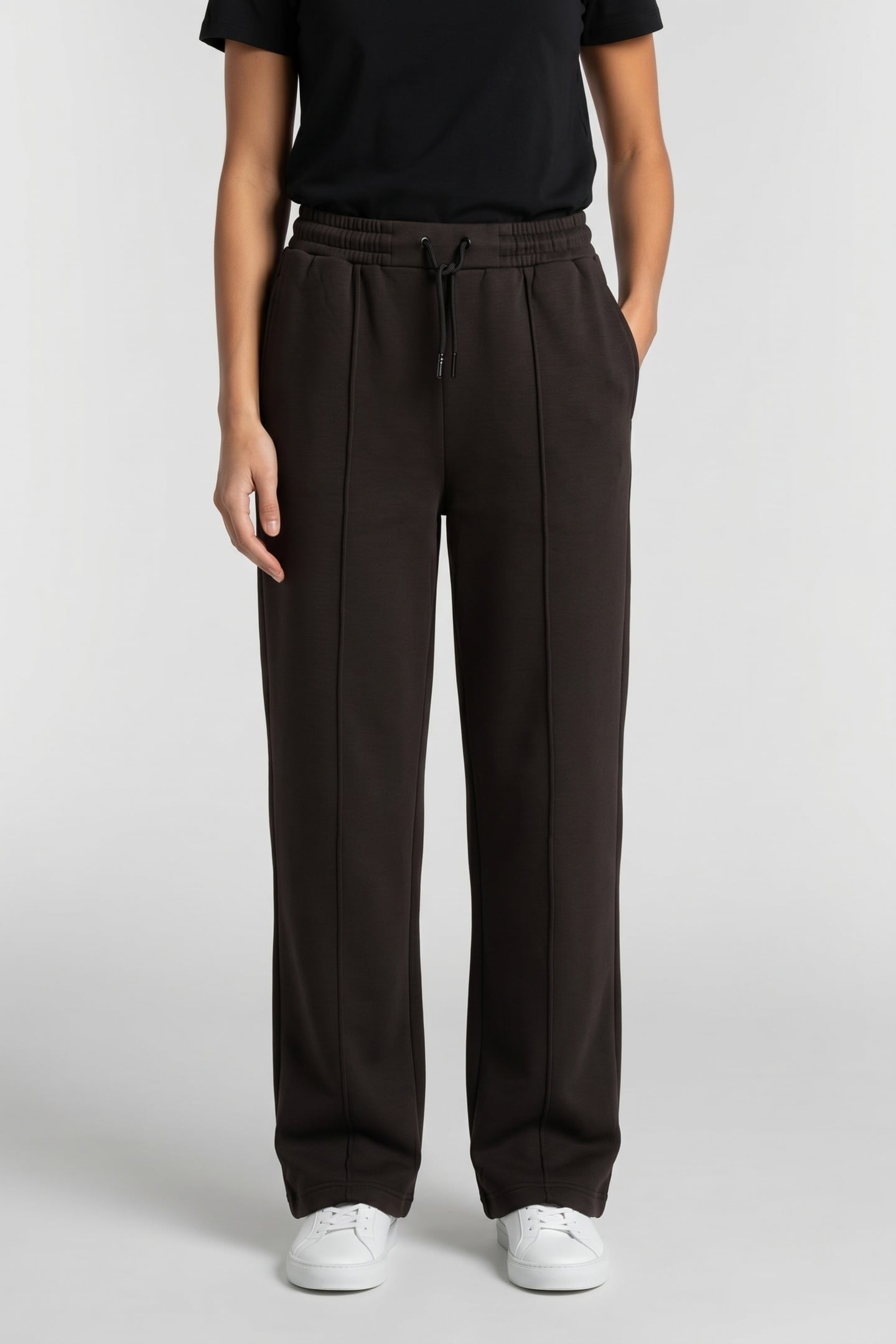 MODAL STRAIGHT LEG SWEAT PANT BLACK 1