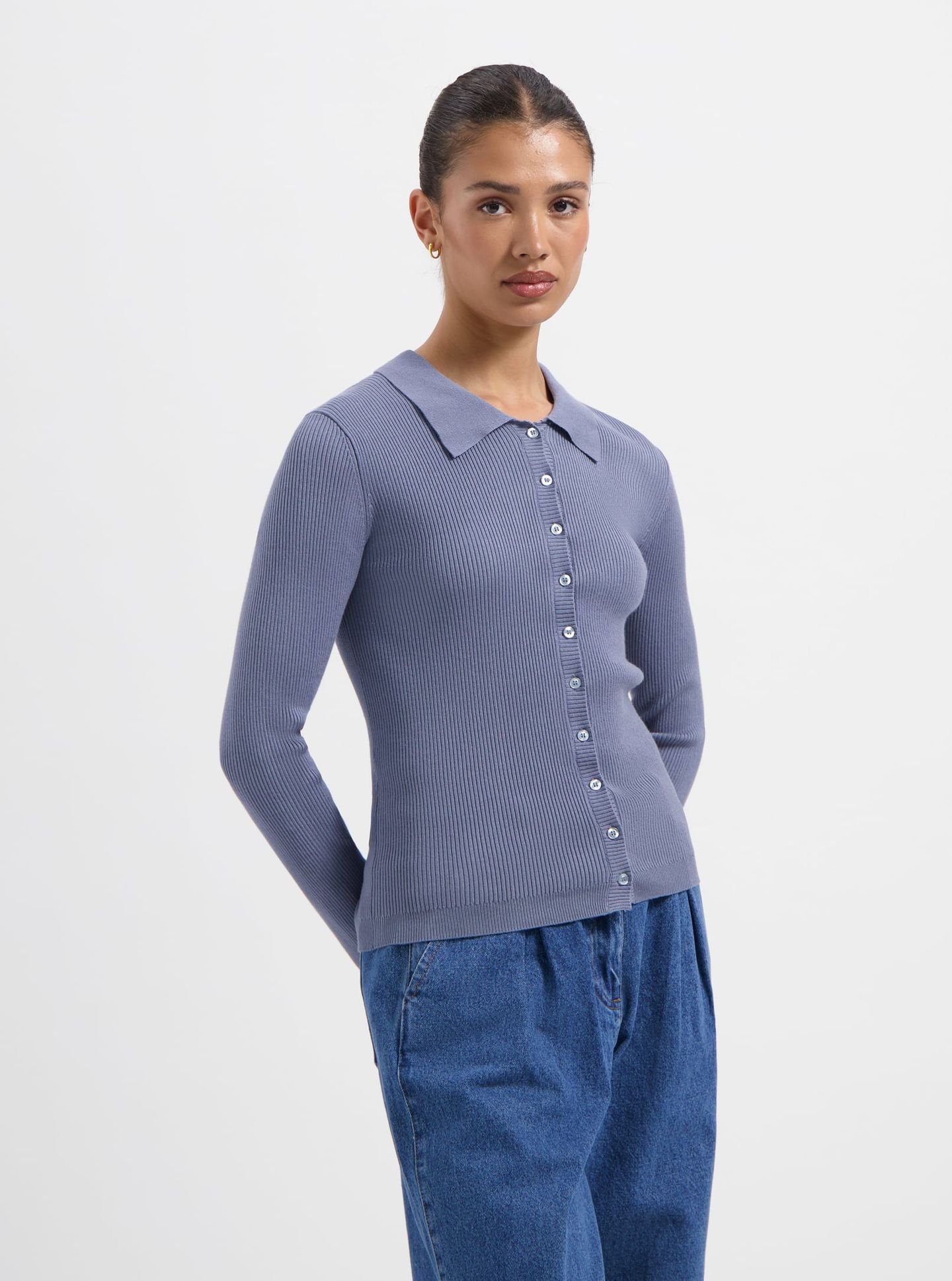 NOUS SOMMES LABELS – WINNIE POLO KNIT LIGHT BLUE 2