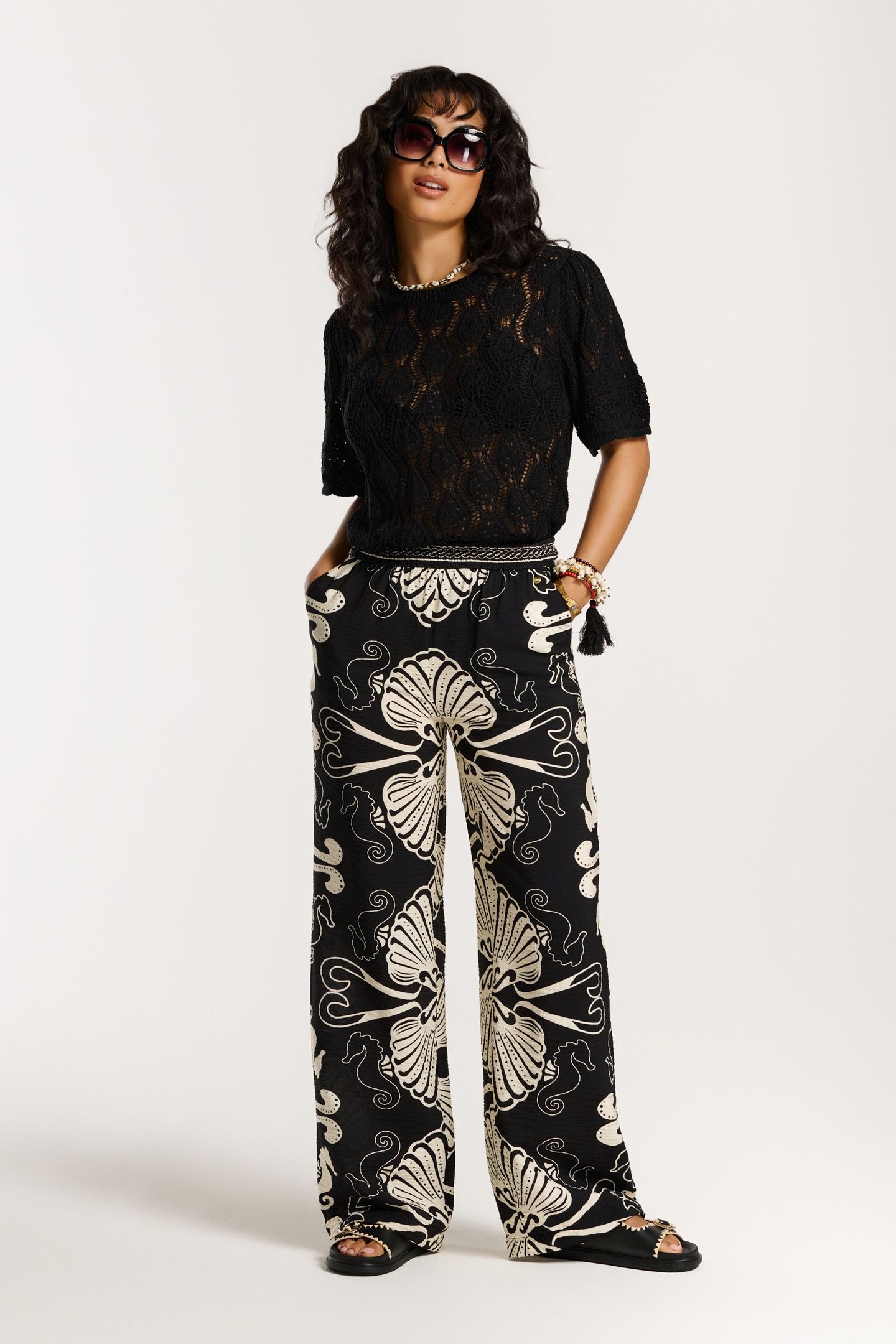 MADISON TROUSERS SEA PEARL BLACK SEA PEARL 5