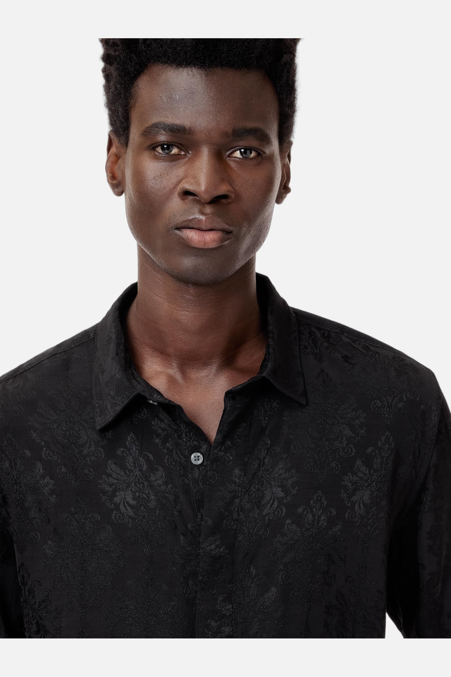 RODNEY COVERED PLACKET LS SHIRT EBONY 3