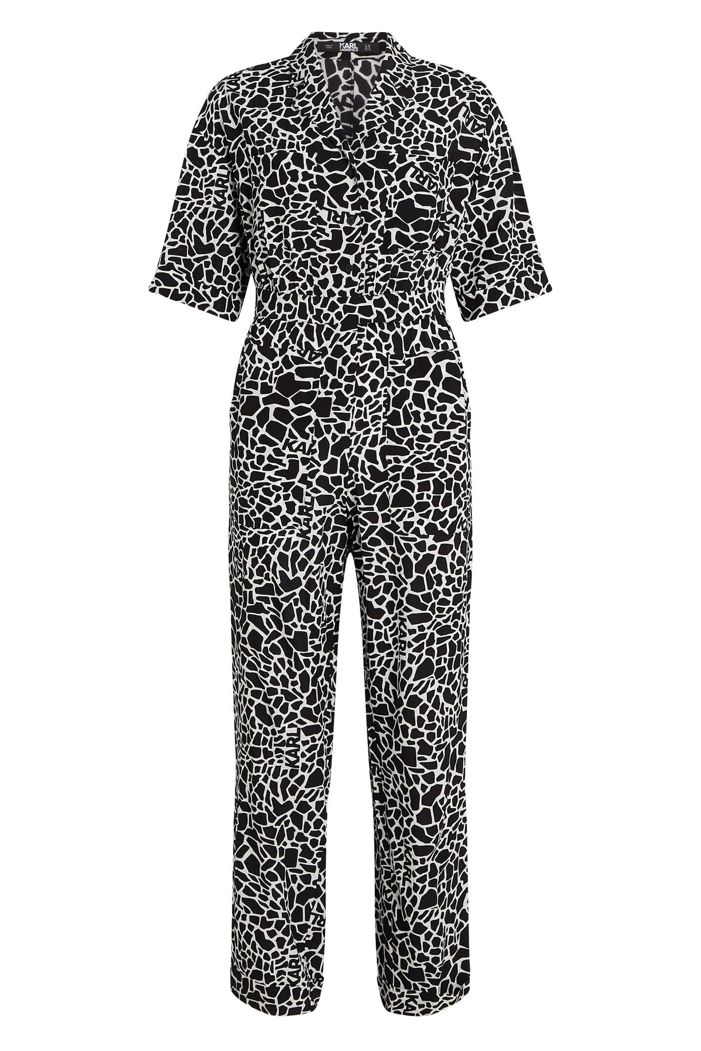 PRINTED JUMPSUIT GIRAFFE BLACK/WHITE 3