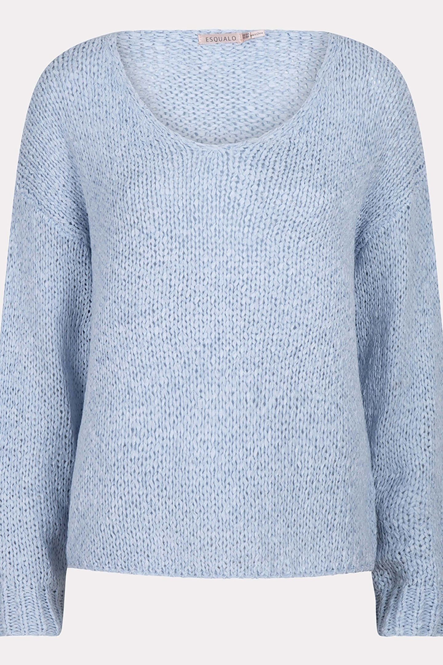 SWEATER V-NECK TAPE YARN SKY BLUE 5