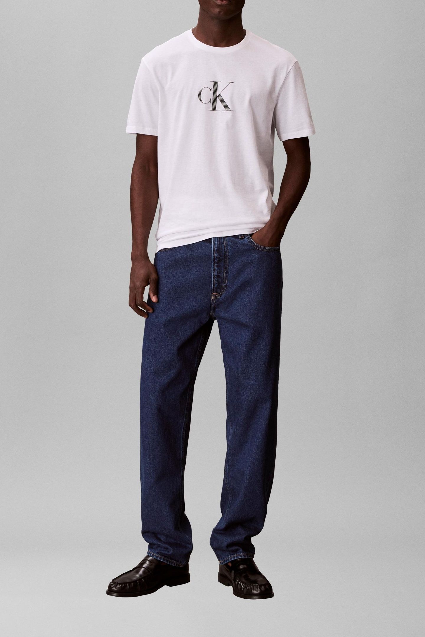 SS 30S DISTRESSED MONO TEE BRIGHT WHITE 1