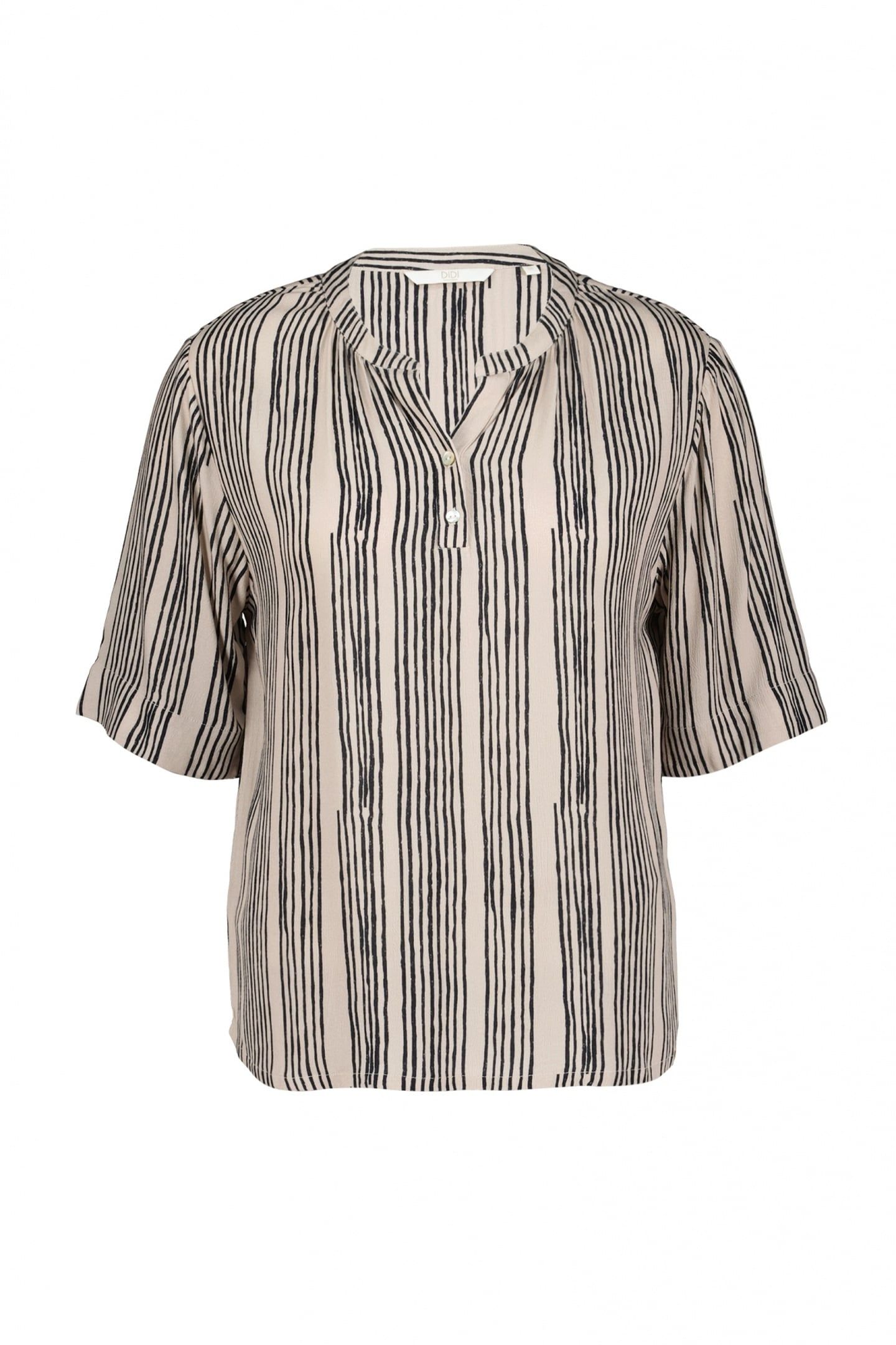 BLOUSE VAYA FEATHER GREY WAVY PRINT 4