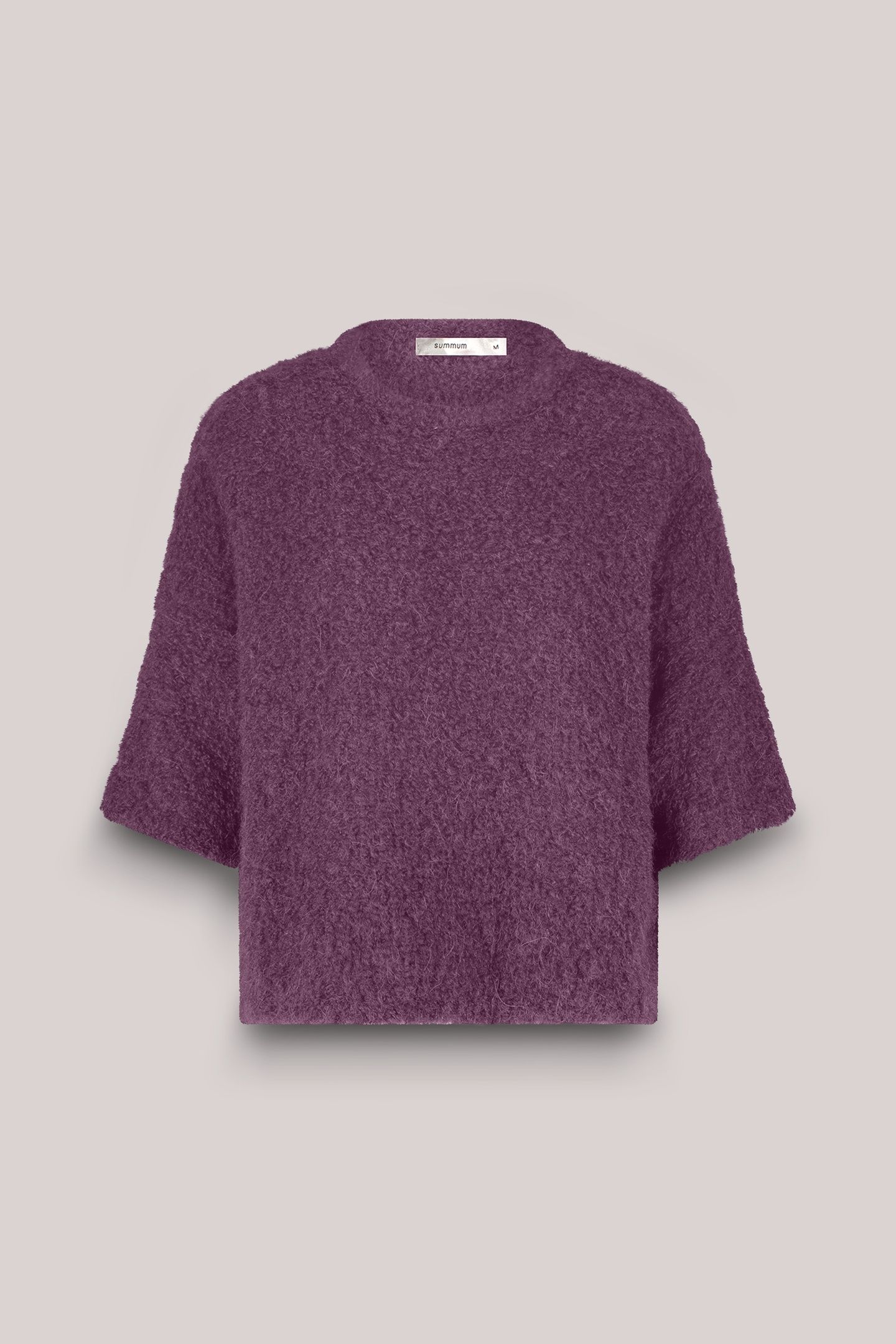 SWEATER SOFT BOUCLE KNIT WINEBERRY 4